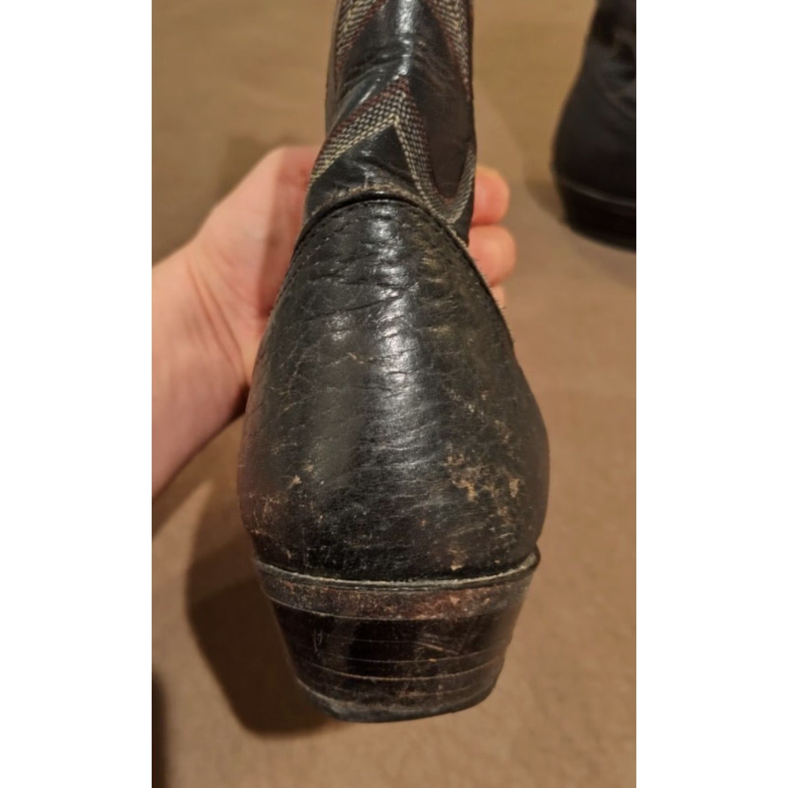 Vintage VINTAGE Nocona Boots Western Cowboy Boots Leather Black 9 Mens Model 6501 US Made E width -041 Size US 9 / EU 42 - 7 Thumbnail