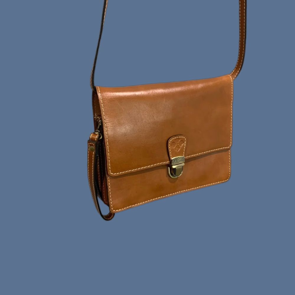Patricia Nash VINTAGE Patricia Nash Crossbody Bag Leather Brown Flap Organizer Purse Women's 9l x 6h x 2.5d Strap 24" Adjustable Brown Size ONE SIZE - 1 Thumbnail