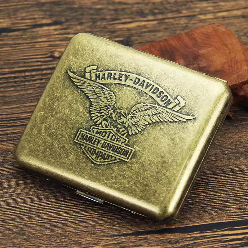 Other Retro Vintage Cigarette Box Case Capacity Metal Tobacco Size ONE SIZE - 1 Thumbnail