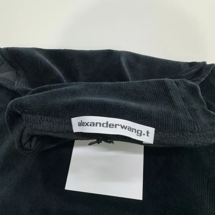 Alexander Wang Alexander Wang Black Corduroy Crop Tank Top - Size S / US 4 / IT 40 - 6 Thumbnail