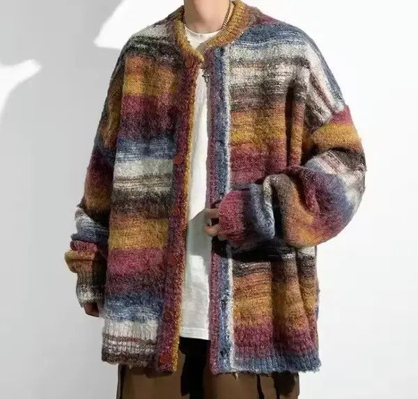Japanese Brand Kitayama x Miku Striped Sweater Casual Cardigan Size US L / EU 52-54 / 3 - 2 Thumbnail