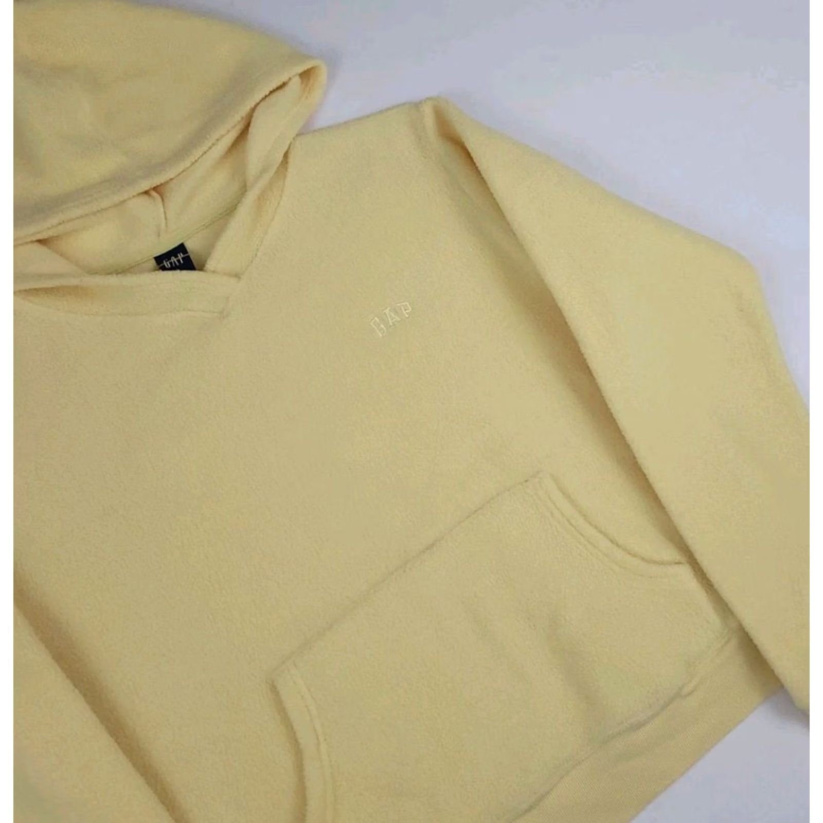Gap VINTAGE Gap Shirt Womens L Yellow Y2k Fleece Hoodie Sweatshirt Pale Spellout Sport USA Vtg Size L / US 10 / IT 46 - 2 Thumbnail