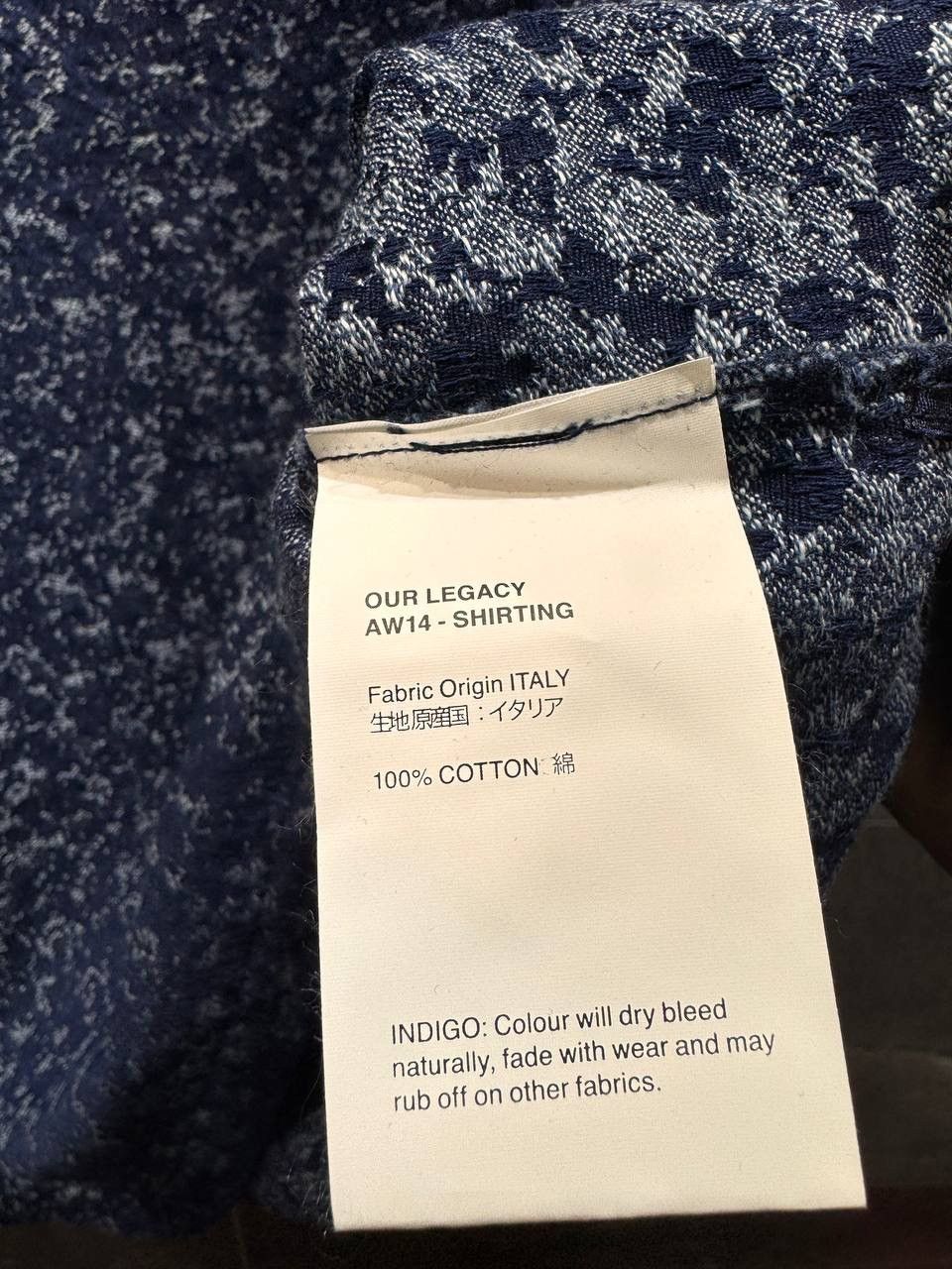 Our Legacy Our Legacy Blue Textured Cotton Men’s T-Shirt Size US L / EU 52-54 / 3 - 8 Thumbnail