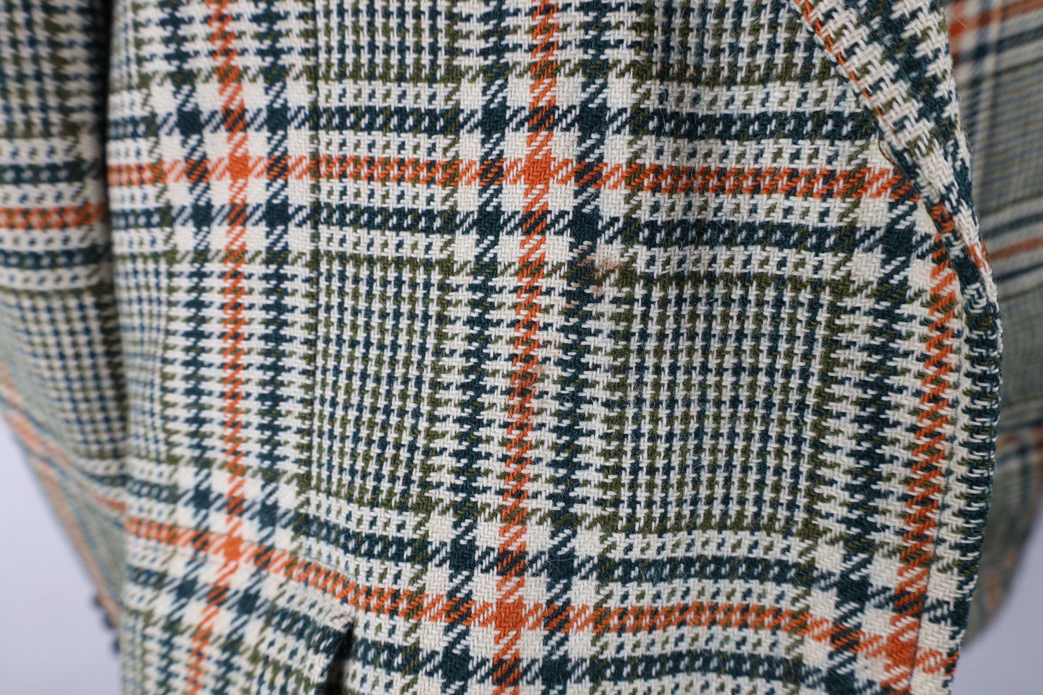 Vintage Vintage 60s 70s Wool Tweed Suit Coat Blazer Jacket Plaid USA Size US XXL / EU 58 / 5 - 4 Thumbnail