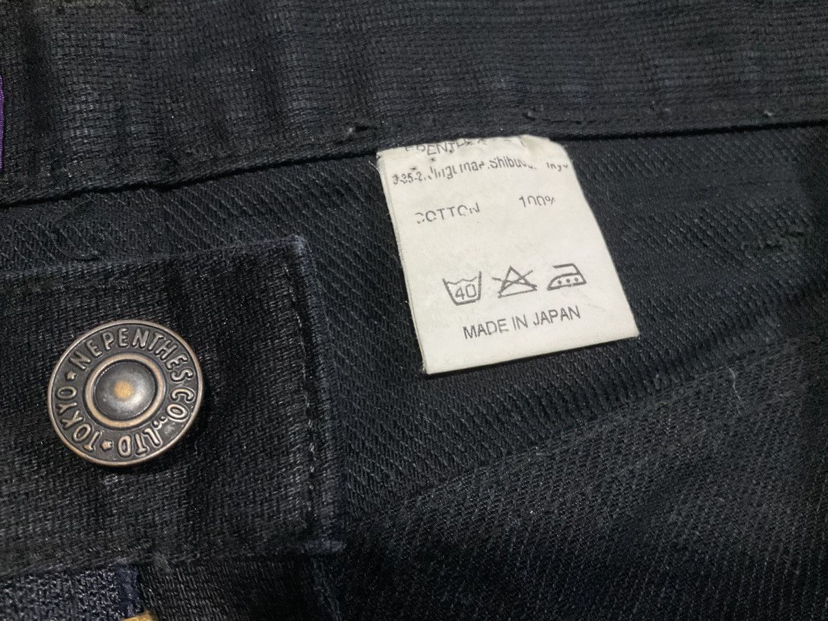 Japanese Brand × Needles × Nepenthes 🔥Archived Nepenthes Waxed Black Denim Size US 30 / EU 46 - 11 Thumbnail