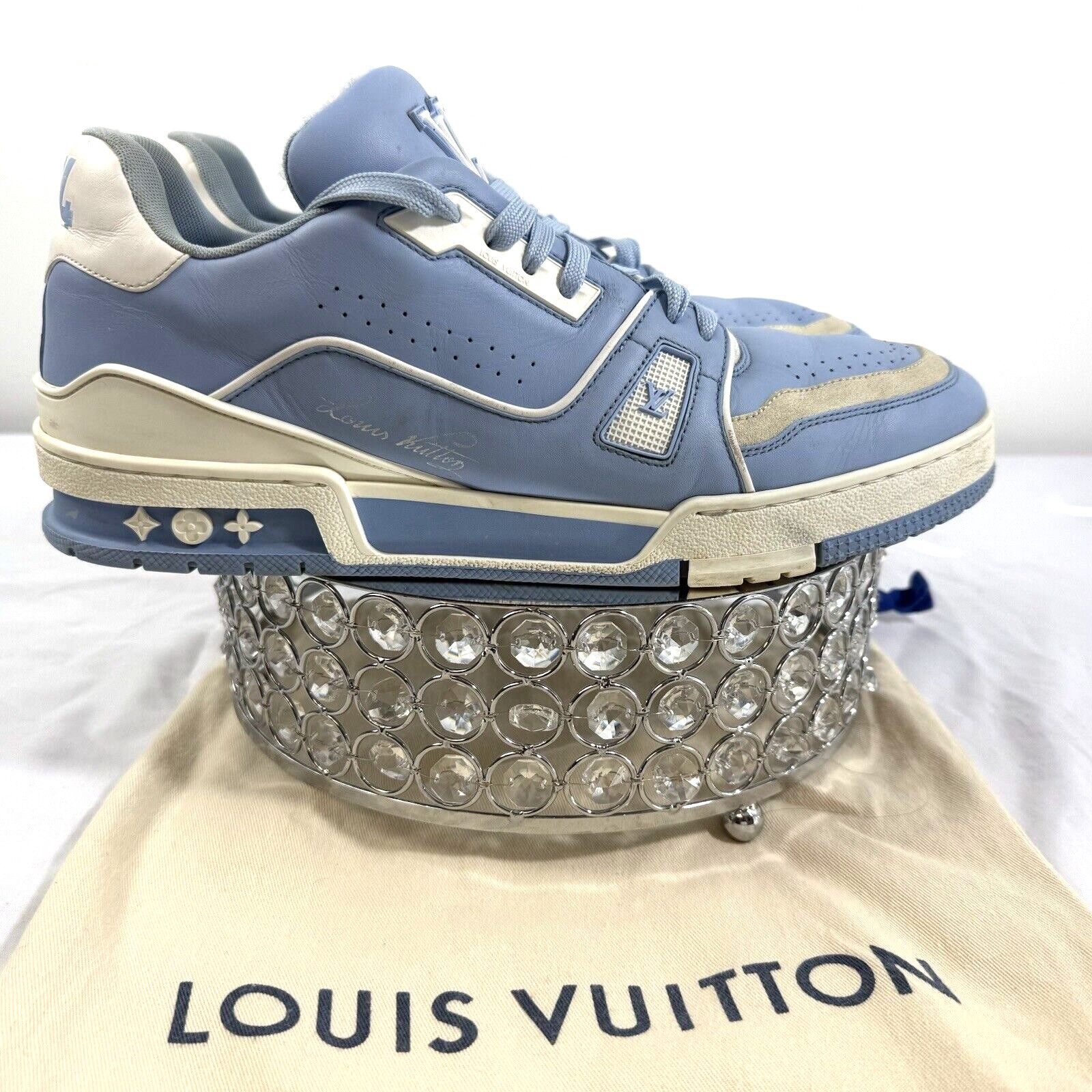 Louis Vuitton Louis Vuitton LV Trainer Sneakers Baby Blue Size 9 US Size US 9 / EU 42 - 1 Thumbnail