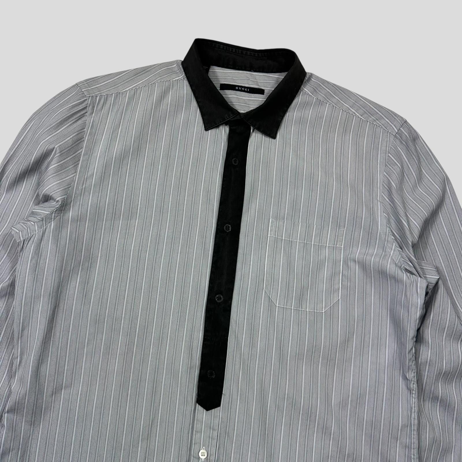 Gucci Gucci Striped Placket Cotton Longsleeve Shirt - M Size US M / EU 48-50 / 2 - 2 Thumbnail