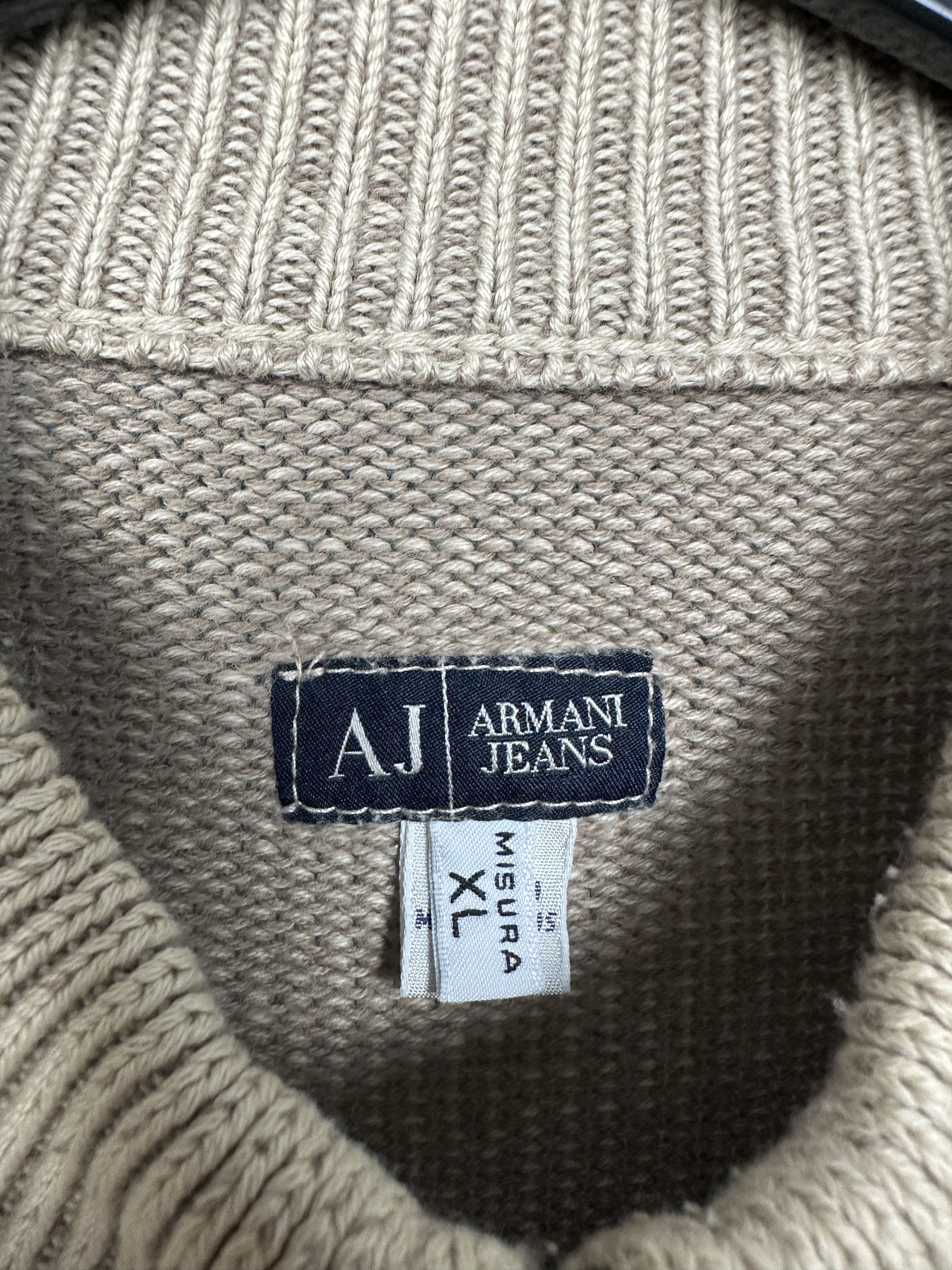 Armani Armani Jeans Vintage Mens Full Zip Knit Sweater Old Money Size US XL / EU 56 / 4 - 3 Thumbnail