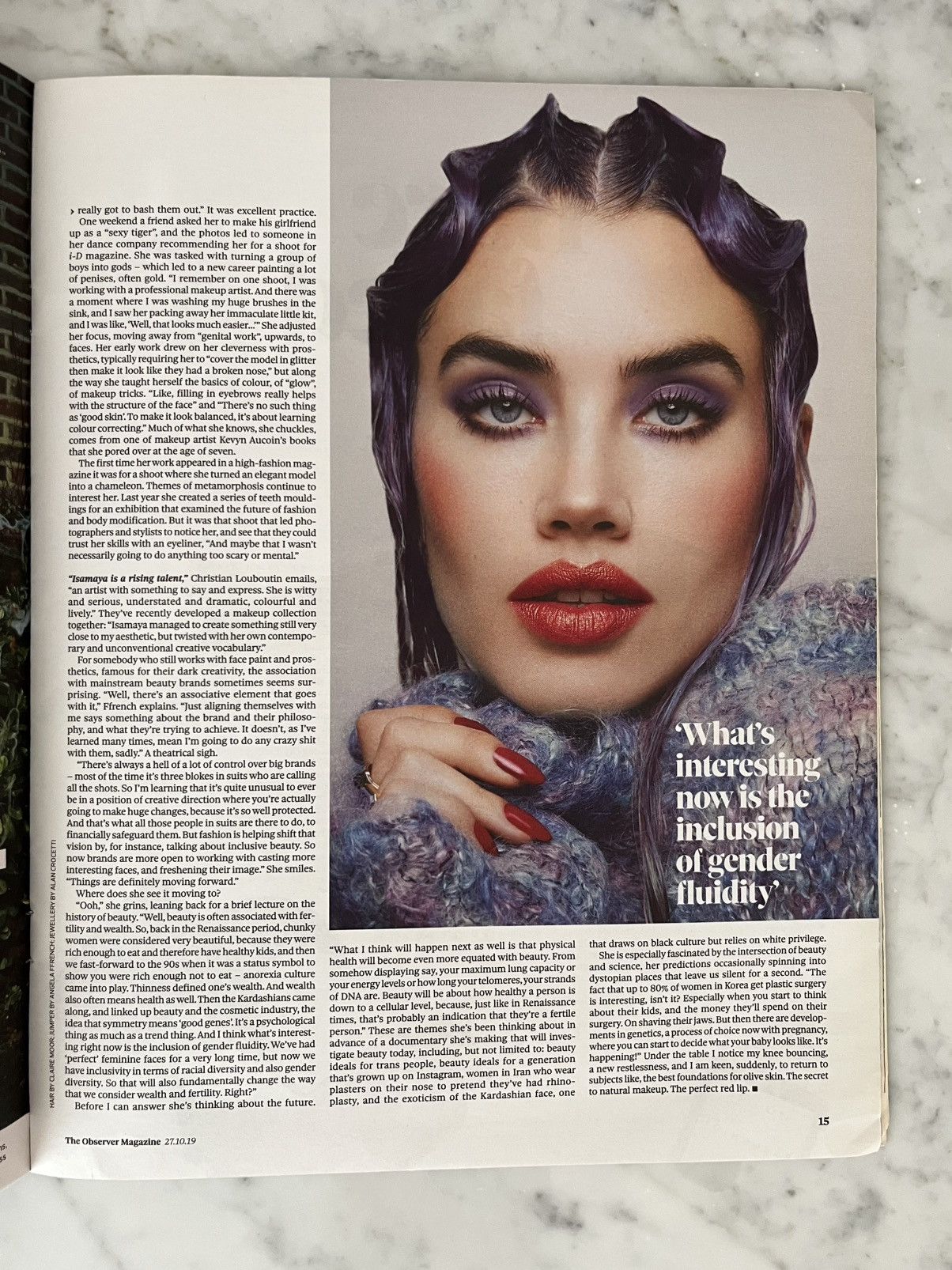 Other THE OBSERVER MAGAZINE 2020 starring ISAMAYA FFRENCH Size ONE SIZE - 5 Thumbnail