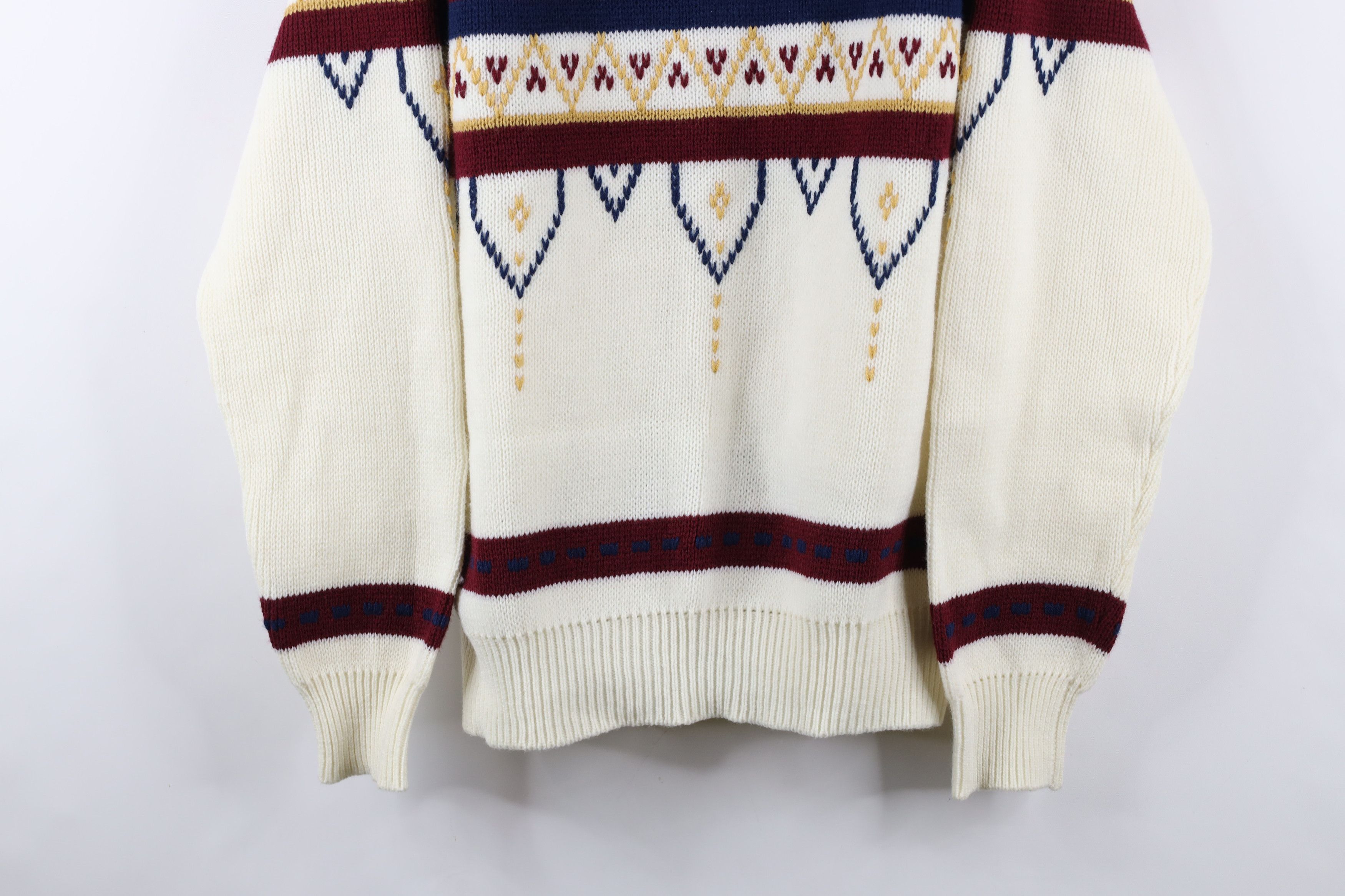 Vintage Deadstock Vintage 60s 70s Streetwear Fair Isle Knit Sweater Size US XL / EU 56 / 4 - 3 Thumbnail