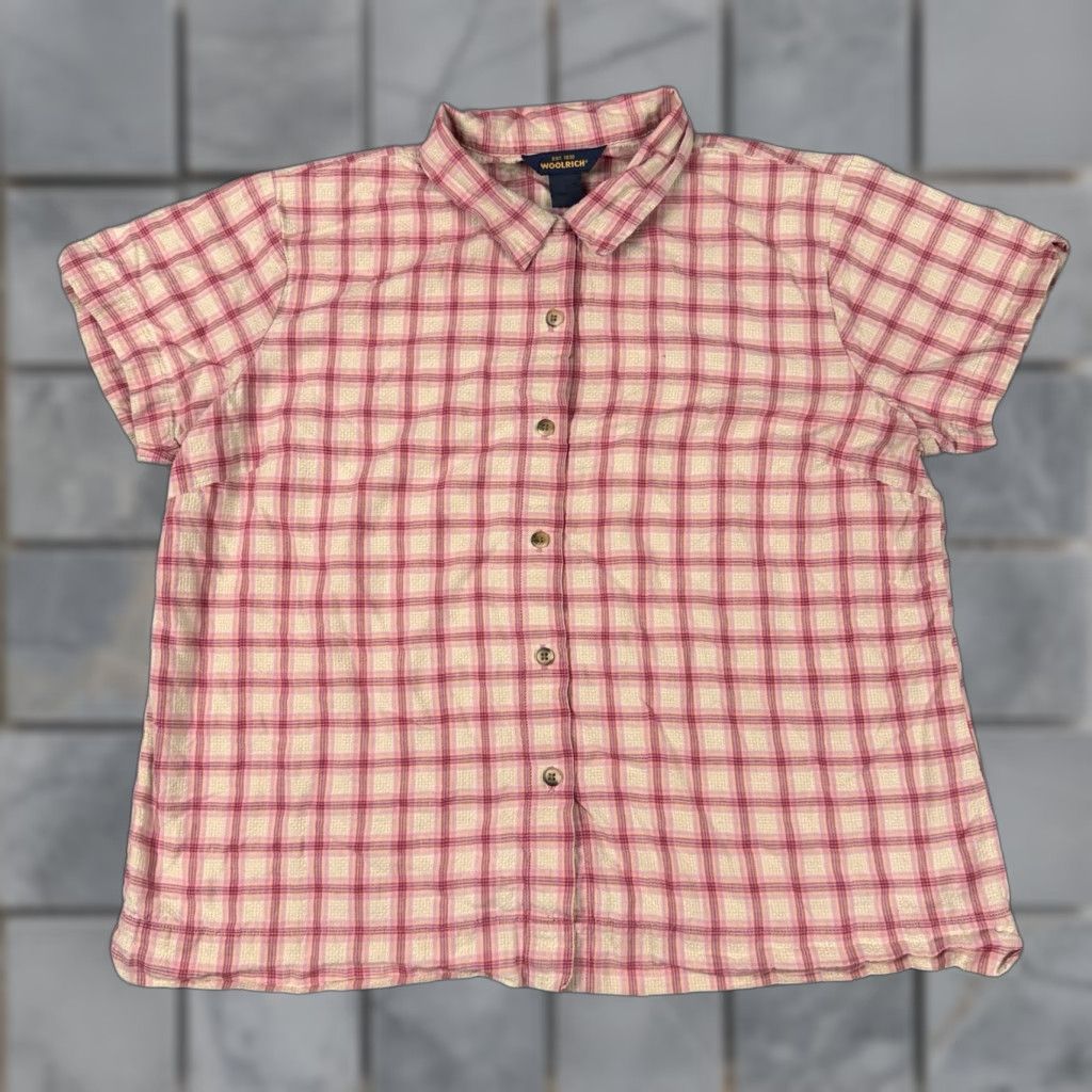 Vintage VINTAGE Woolrich Shirt Womens XL Red White Plaid Flannel 100% Cotton Casual Seersucker Size XL / US 12-14 / IT 48-50 - 1 Thumbnail