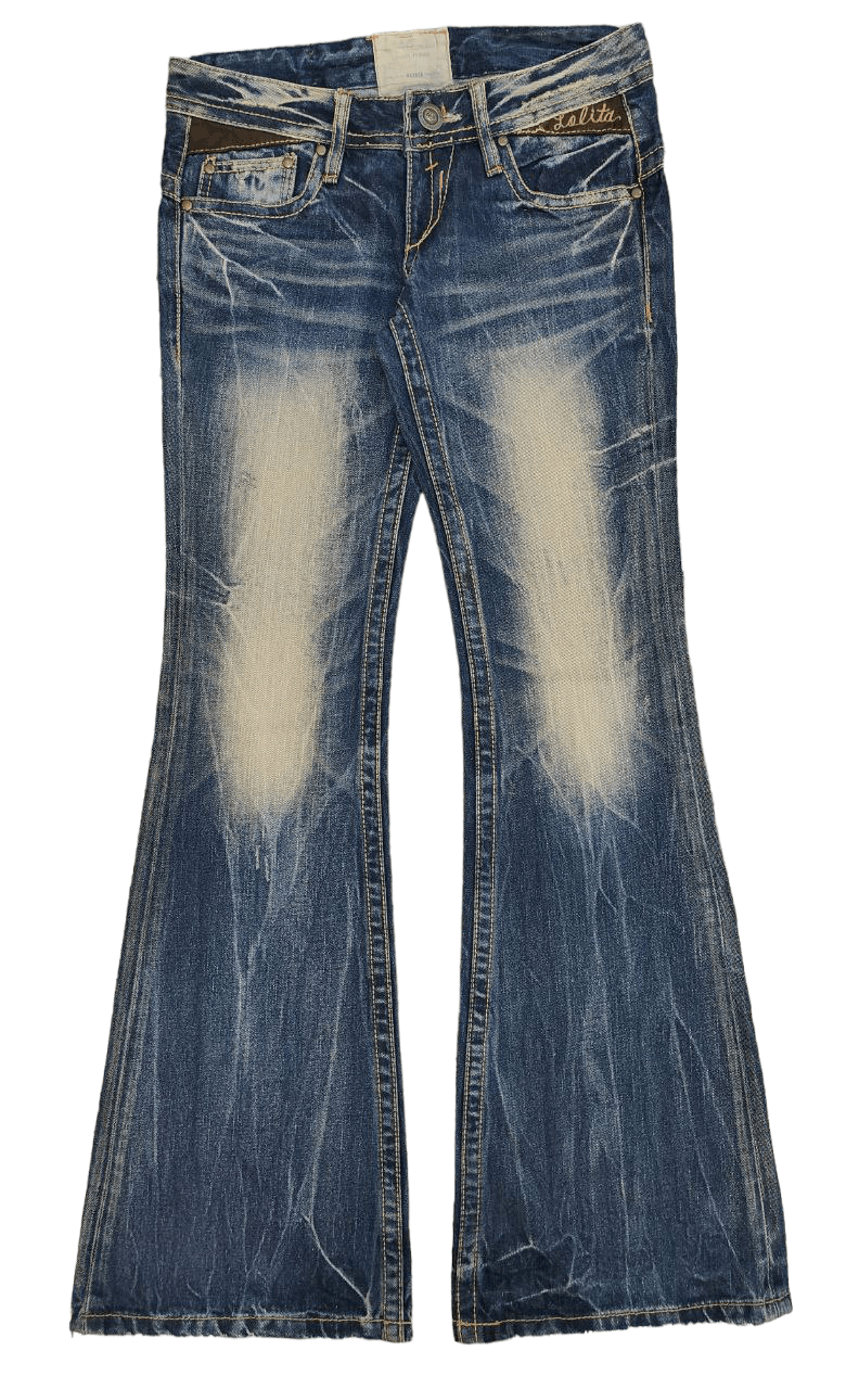 Japanese Brand Lolita Flare Low Rise Denim Size 31" - 1 Thumbnail