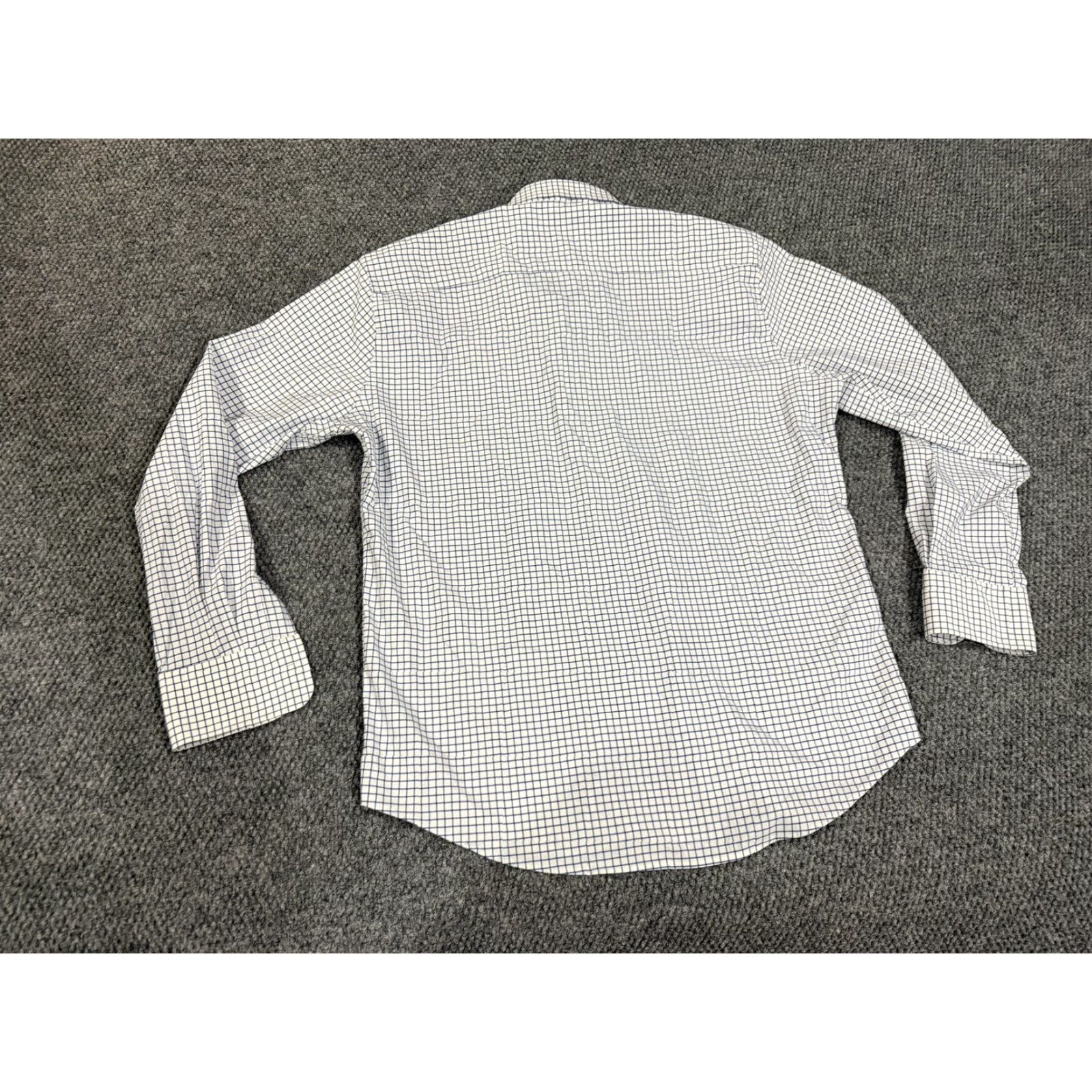 Peter Millar Peter Millar Shirt Mens Large White Blue Check Long Sleeve Button Down Stretch Size US L / EU 52-54 / 3 - 7 Thumbnail