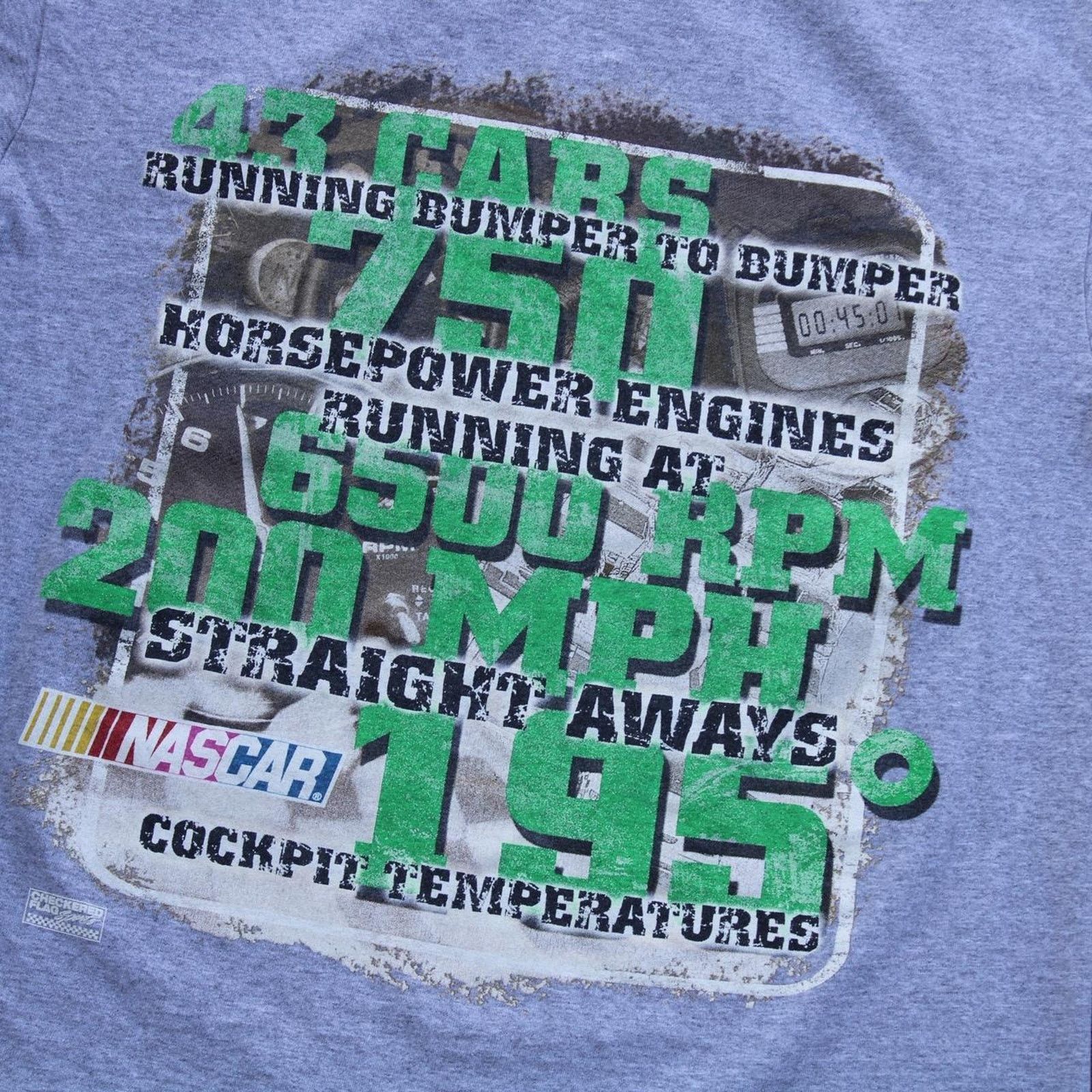 NASCAR Vintage Y2K Gray Nascar Racing Graphic Tee Size US L / EU 52-54 / 3 - 7 Thumbnail