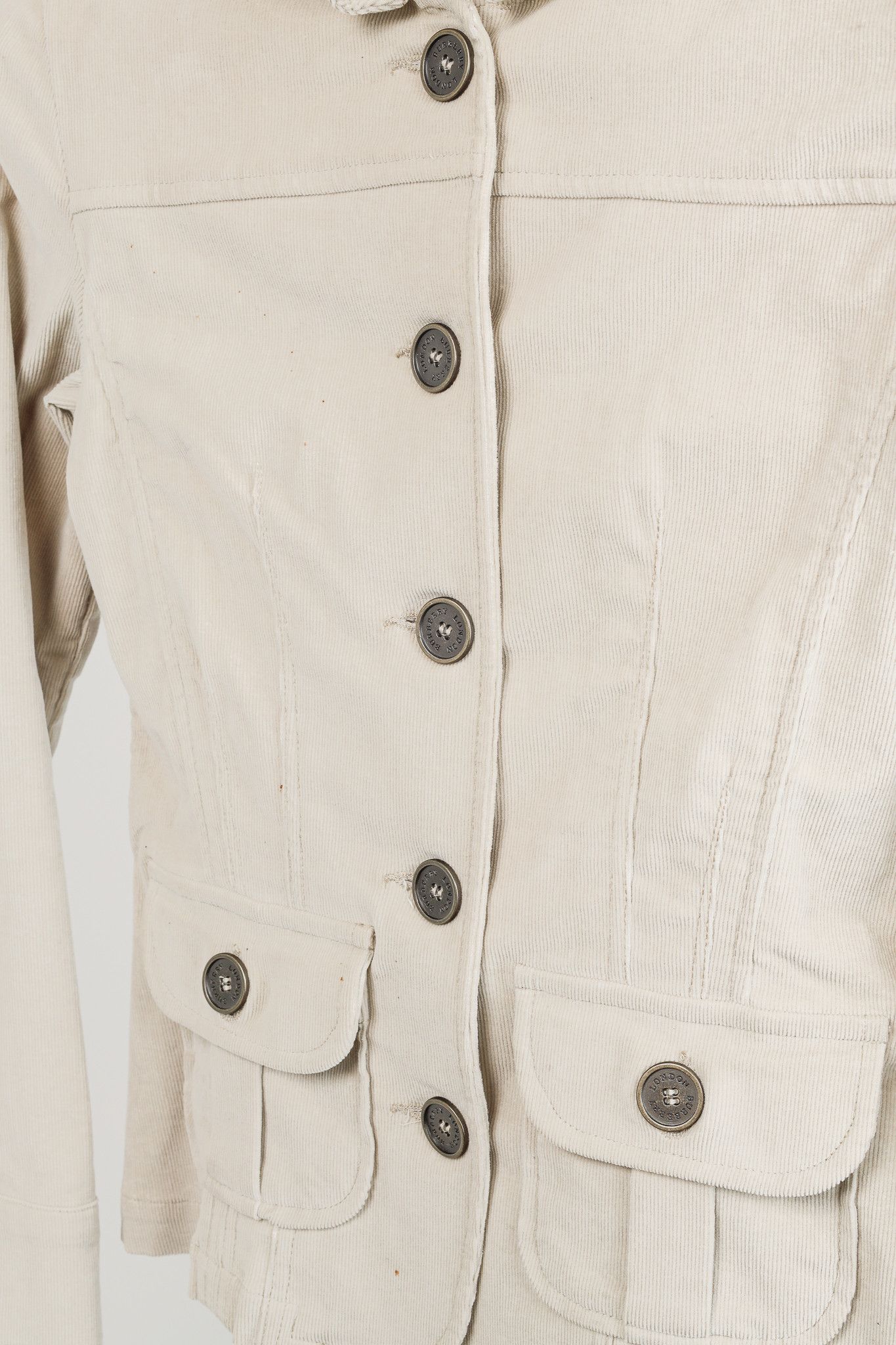 Burberry Burberry Beige Corduroy Buttoned Jacket Size XS / US 0-2 / IT 36-38 - 10 Thumbnail