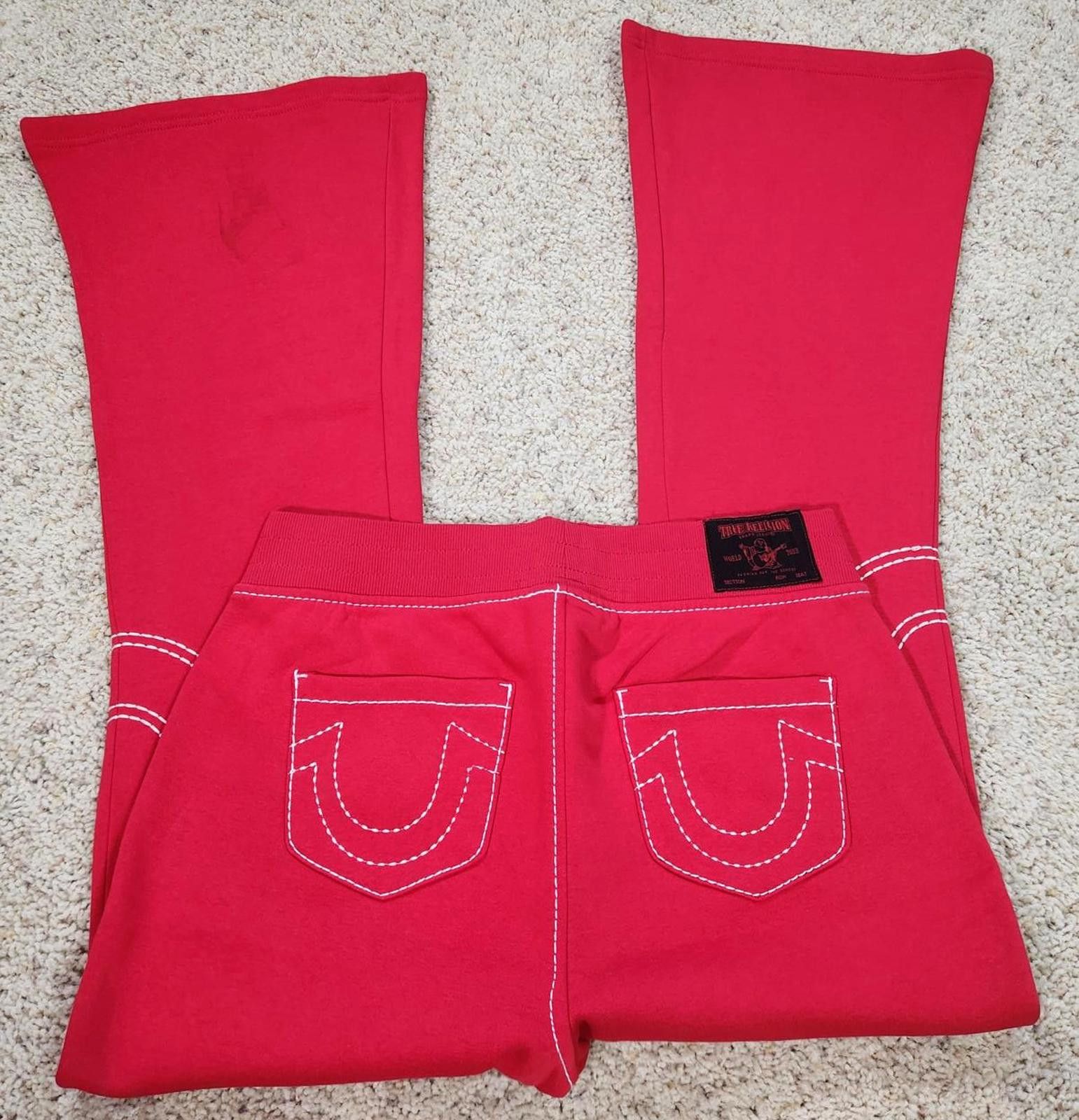 True Religion NEW True Religion Pull-On Flare Jeans Red Anniversary Medium Size 32" / US 10 / IT 46 - 1 Thumbnail