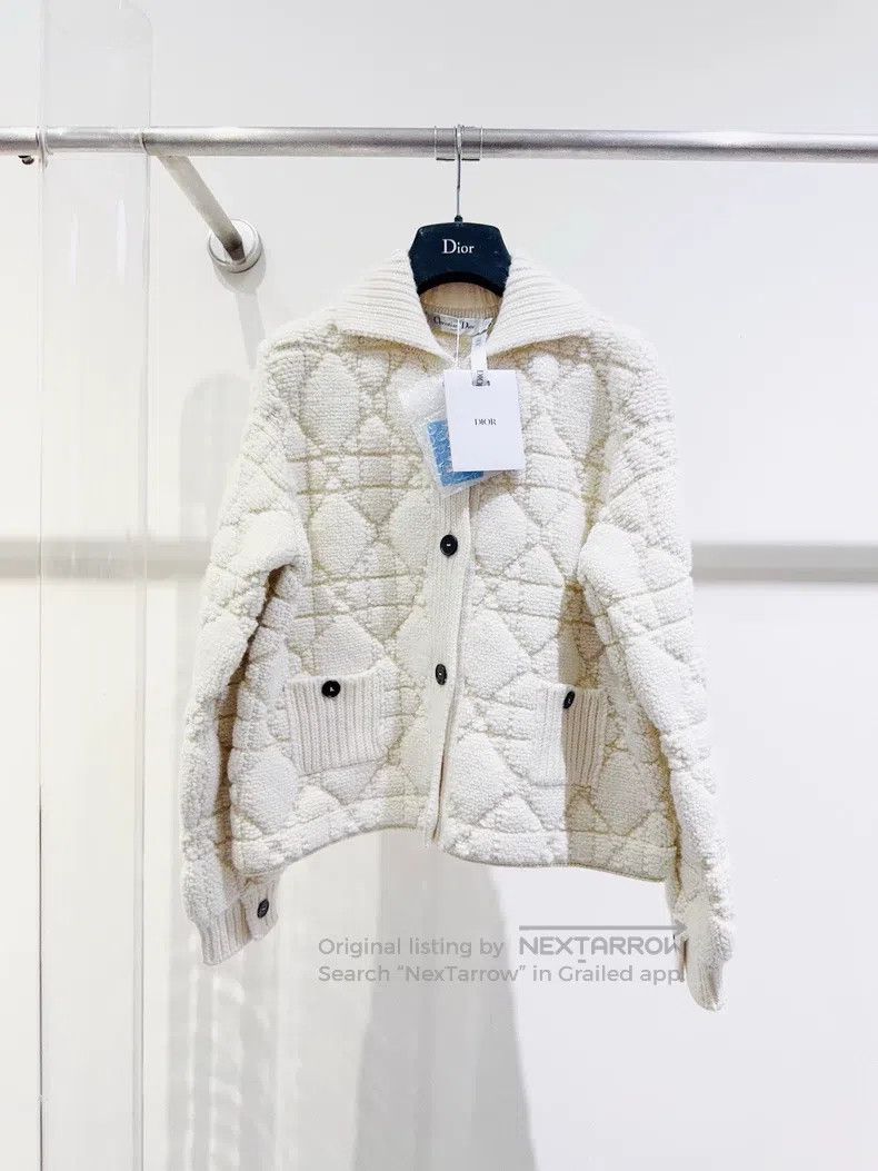 Dior Dior 24 autumn and winter diamond plaid lamb wool coat Size XS / US 0-2 / IT 36-38 - 1 Thumbnail