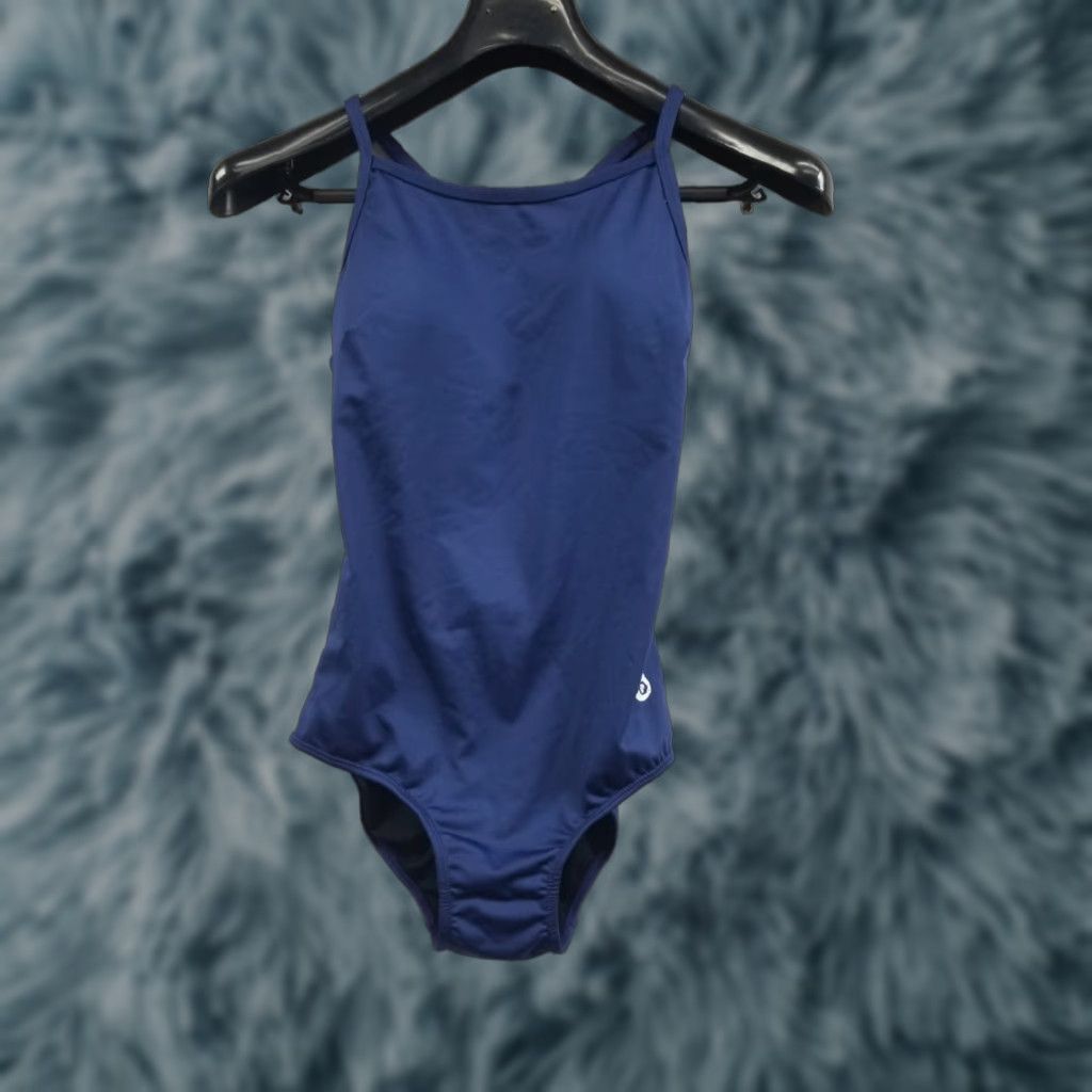 Vintage BALEAF athletic training adjustable strap one piece swimsuit blue size 32 Ladies One Piece Swimsuit Sports Racerback, Blue, 32 Size ONE SIZE - 1 Thumbnail