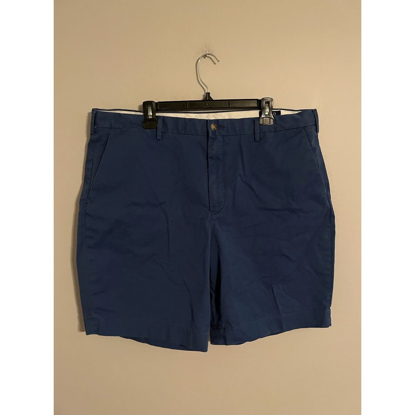 Polo Ralph Lauren Polo Ralph Lauren Stretch Classic Fit Chino Shorts - Men's 40 Blue Khaki, 9in Inseam, 40 Regular, Logo, Flat Front, Casual, Preppy, Cotton Blend Size US L / EU 52-54 / 3 - 2 Thumbnail