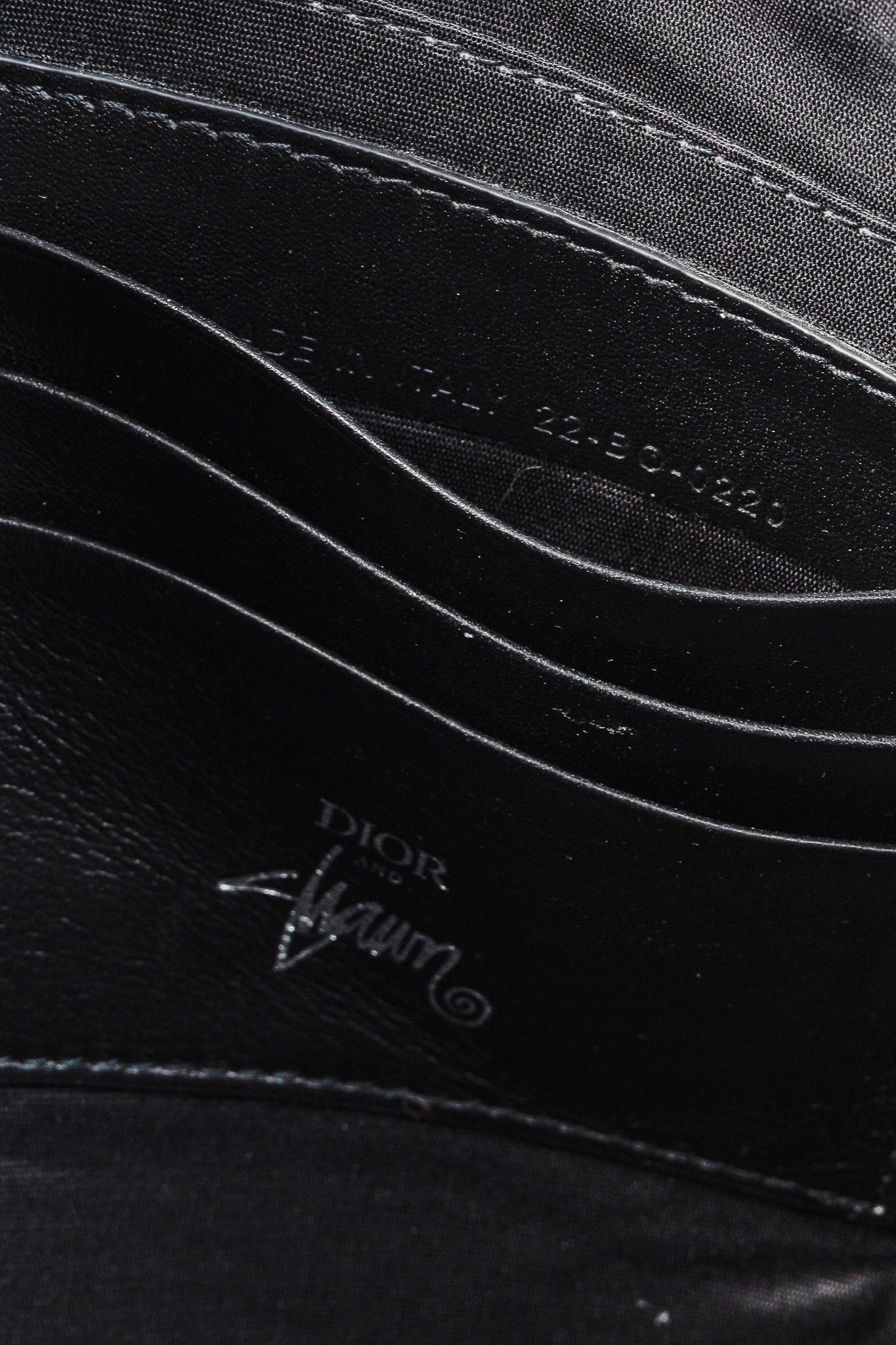 Dior × Stussy Dior X Shawn Stussy AW/20 Black Pebbled Leather Large Clutch Size ONE SIZE - 10 Thumbnail