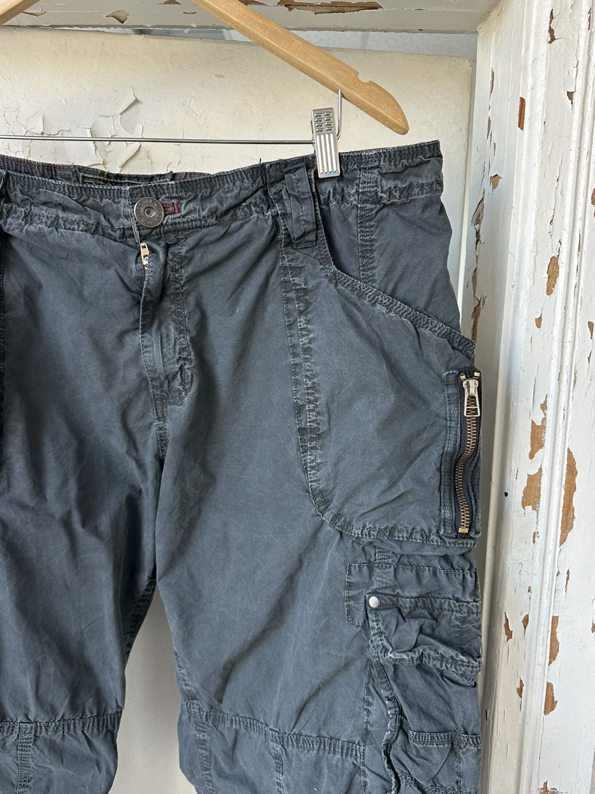 If Six Was Nine × Le Grande Bleu (L.G.B.) × Vintage Y2K Vintage Cargo Washed Zip Breeches Size US 38 / EU 54 - 5 Thumbnail