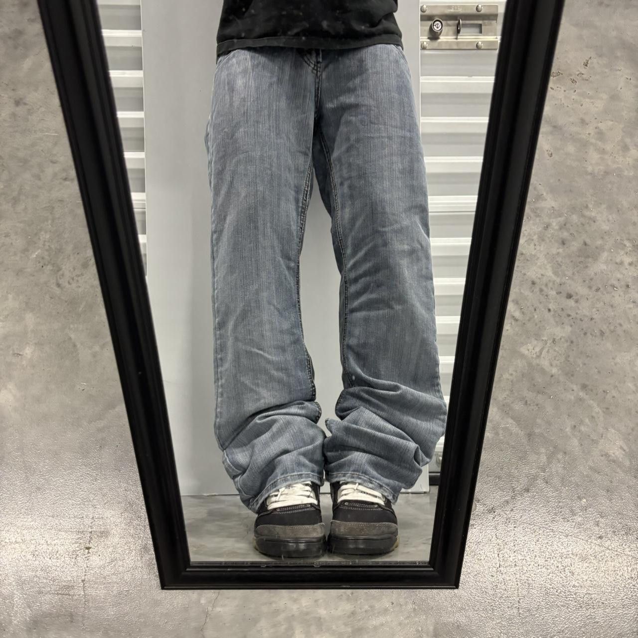 Japanese Brand × Vintage Crazy Vintage Y2K/2000s Grunge Faded Light Wash Denim Jeans! Size US 30 / EU 46 - 1 Thumbnail