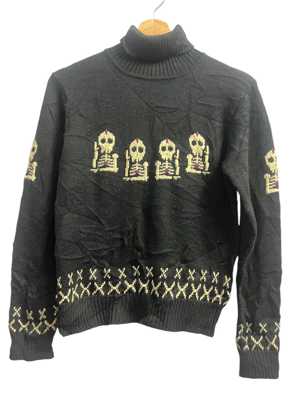 Designer × Rsvp Gallery RSVP TURTLENECK BLACK SKULL KNIT WEAR Size US S / EU 44-46 / 1 - 1 Thumbnail