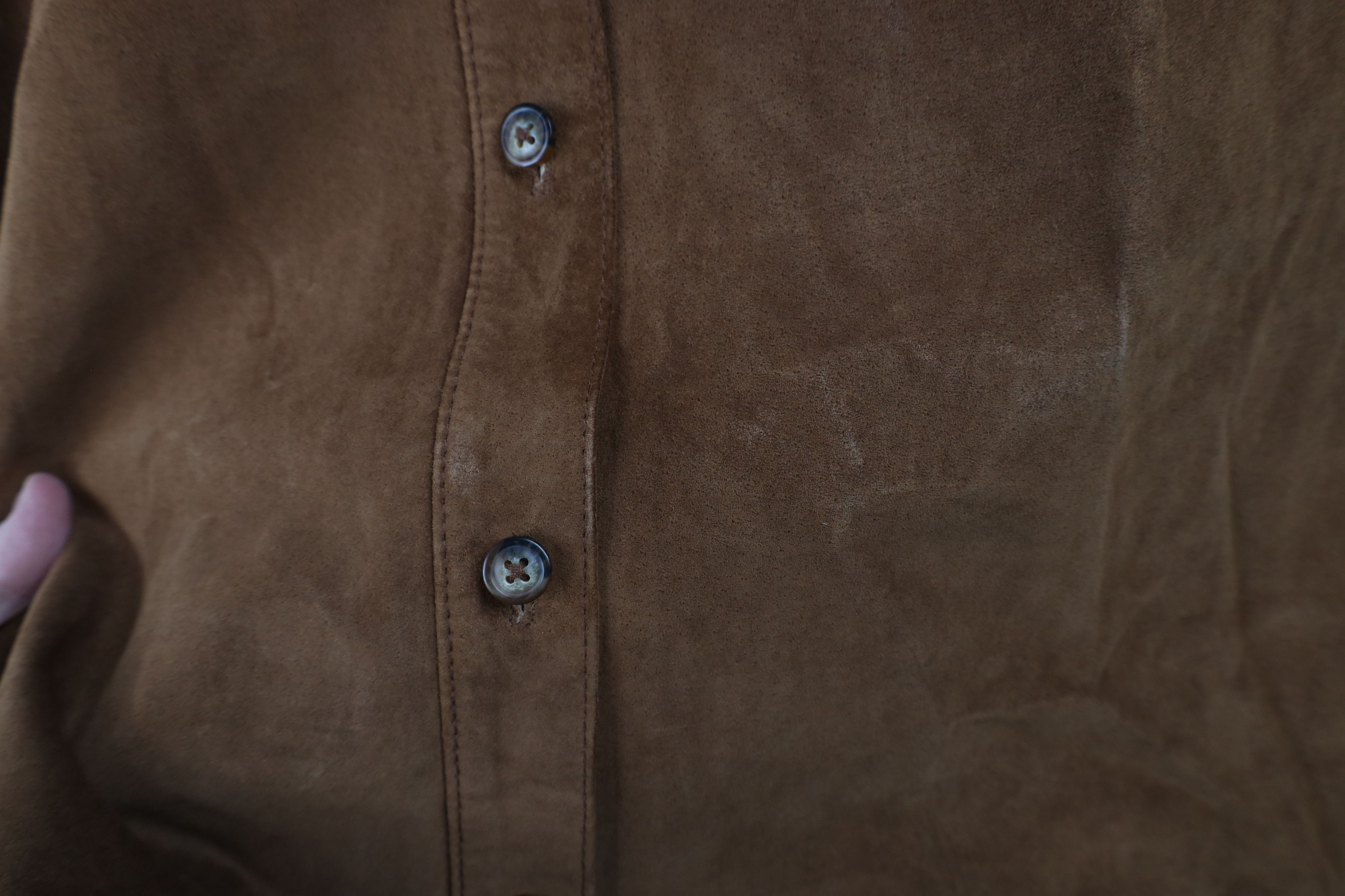 Vintage Vintage 90s Streetwear Suede Leather Shirt Jacket Jac Shirt Size XL / US 12-14 / IT 48-50 - 4 Thumbnail