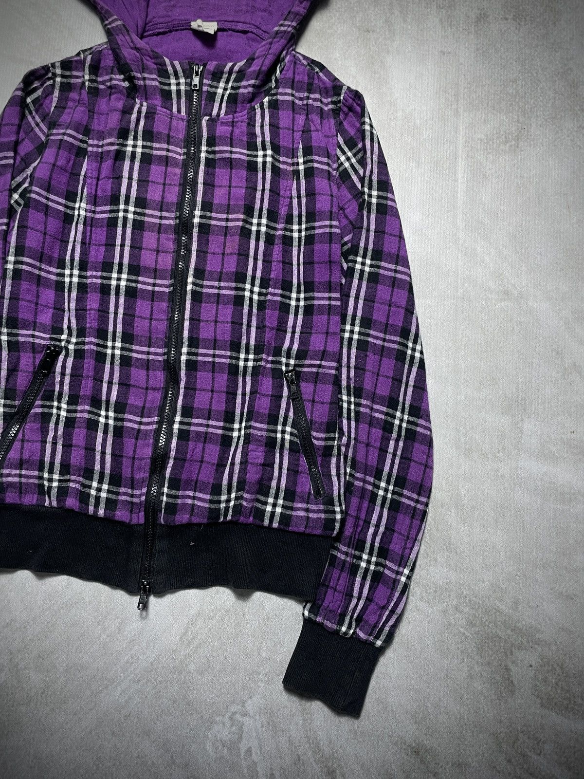 Japanese Brand 2000’s Artemis - LGB Style Plaid Hooded Jacket Size US XS / EU 42 / 0 - 4 Thumbnail