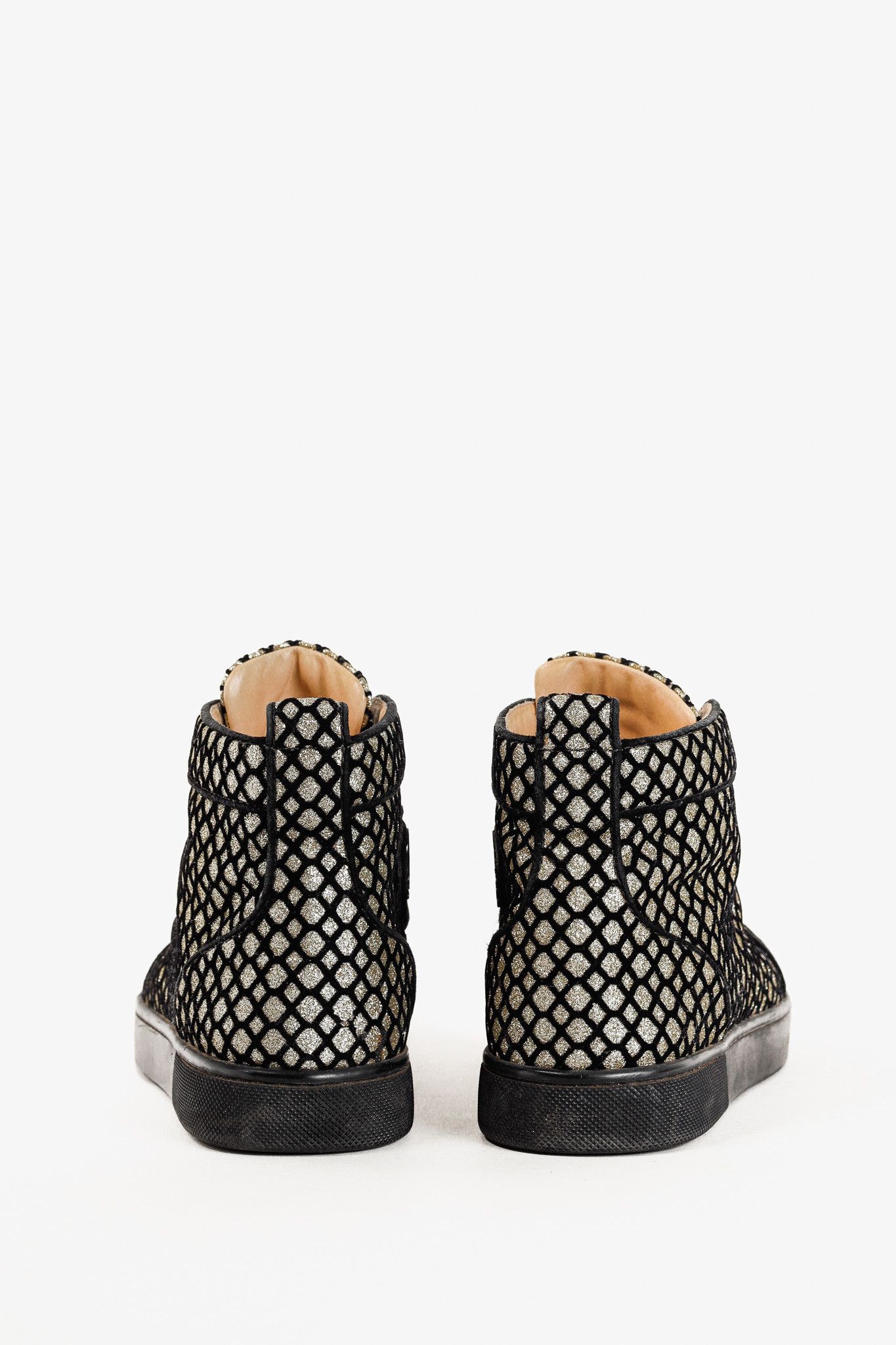 Christian Louboutin Christian Louboutin Rantus Orlato Glitter High-Top Sneaker Size US 6.5 / IT 36.5 - 3 Thumbnail