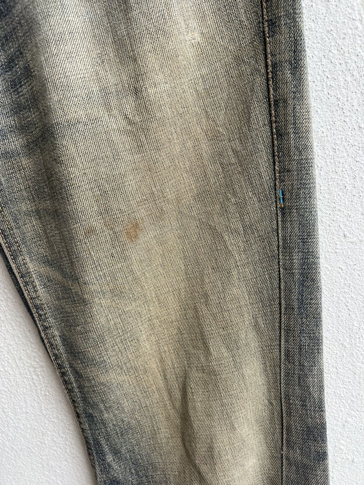 Vintage Vintage Tornado Mart Japan Distress Mud Denim Flare Jeans Size US 31 - 13 Thumbnail
