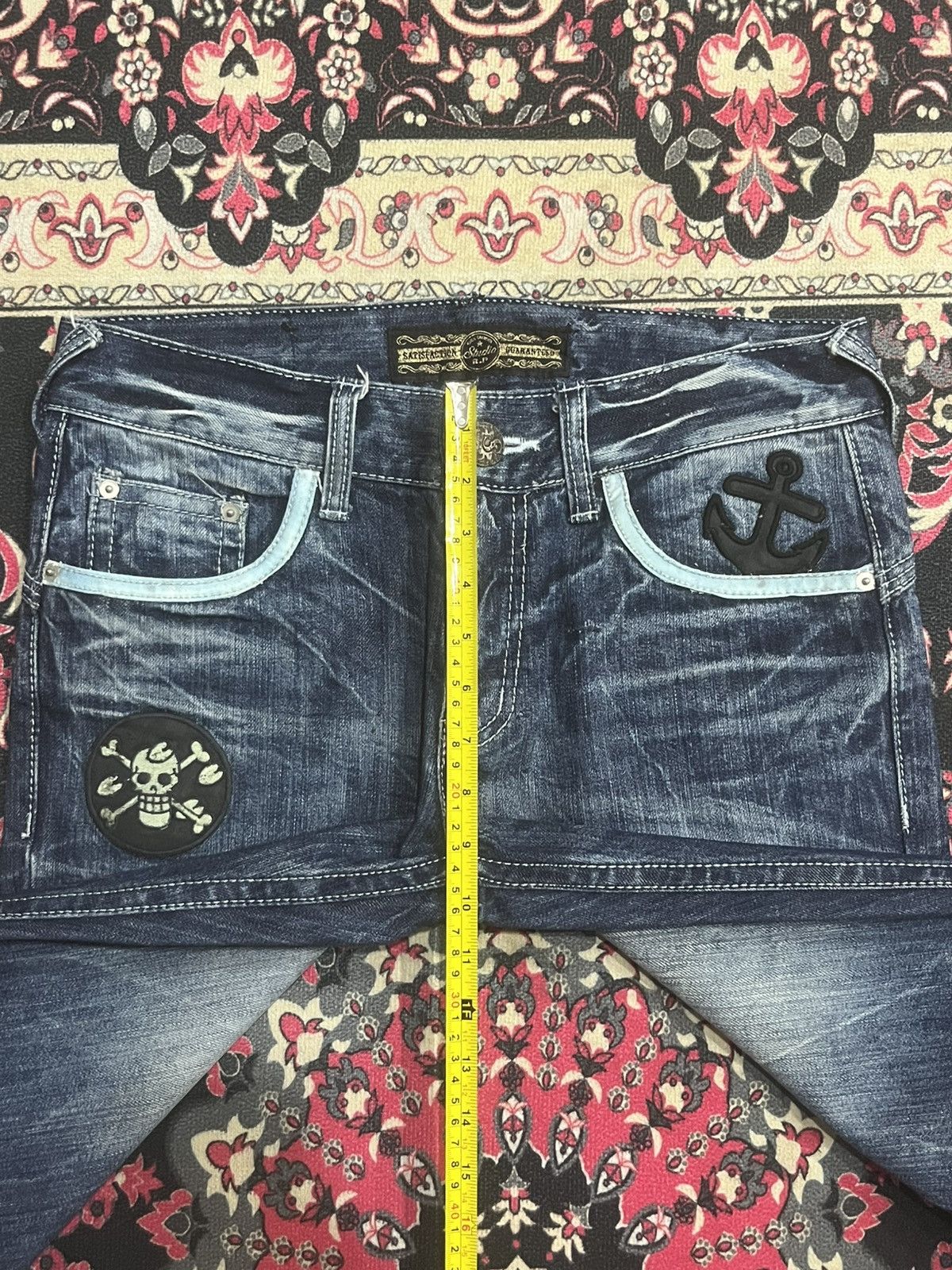 Bounty Hunter Studio RP “One Piece Luffy & Nakama” Blue Thunder Rip Jeans Size US 30 / EU 46 - 16 Thumbnail