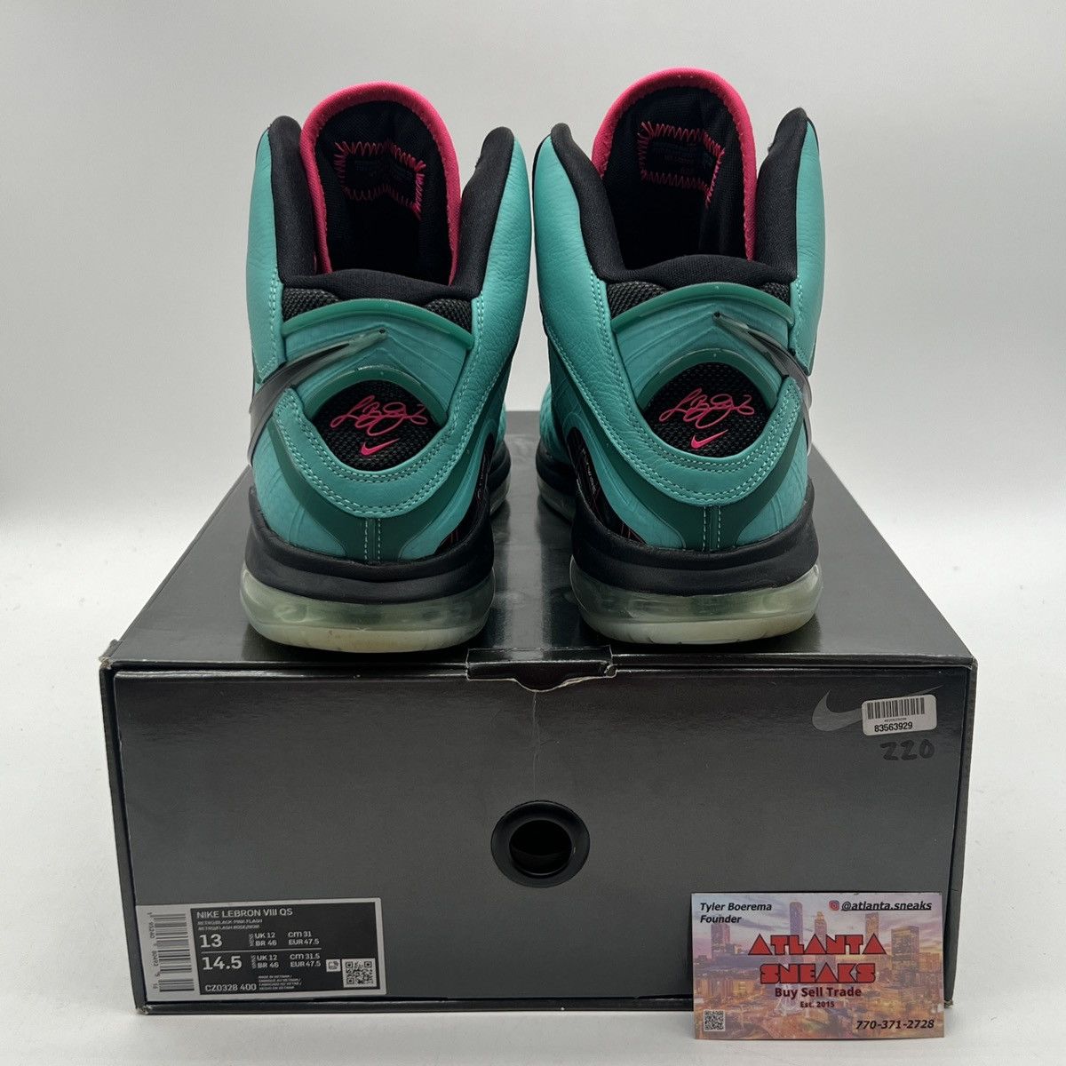 Nike Lebron 8 south beach Size US 13 / EU 46 - 3 Thumbnail