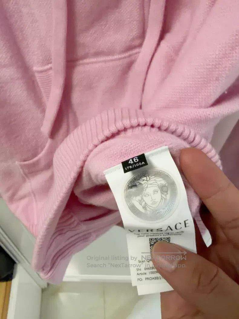 Versace Versace Pink hooded cardigan sweatshirt Size XS / US 0-2 / IT 36-38 - 5 Thumbnail