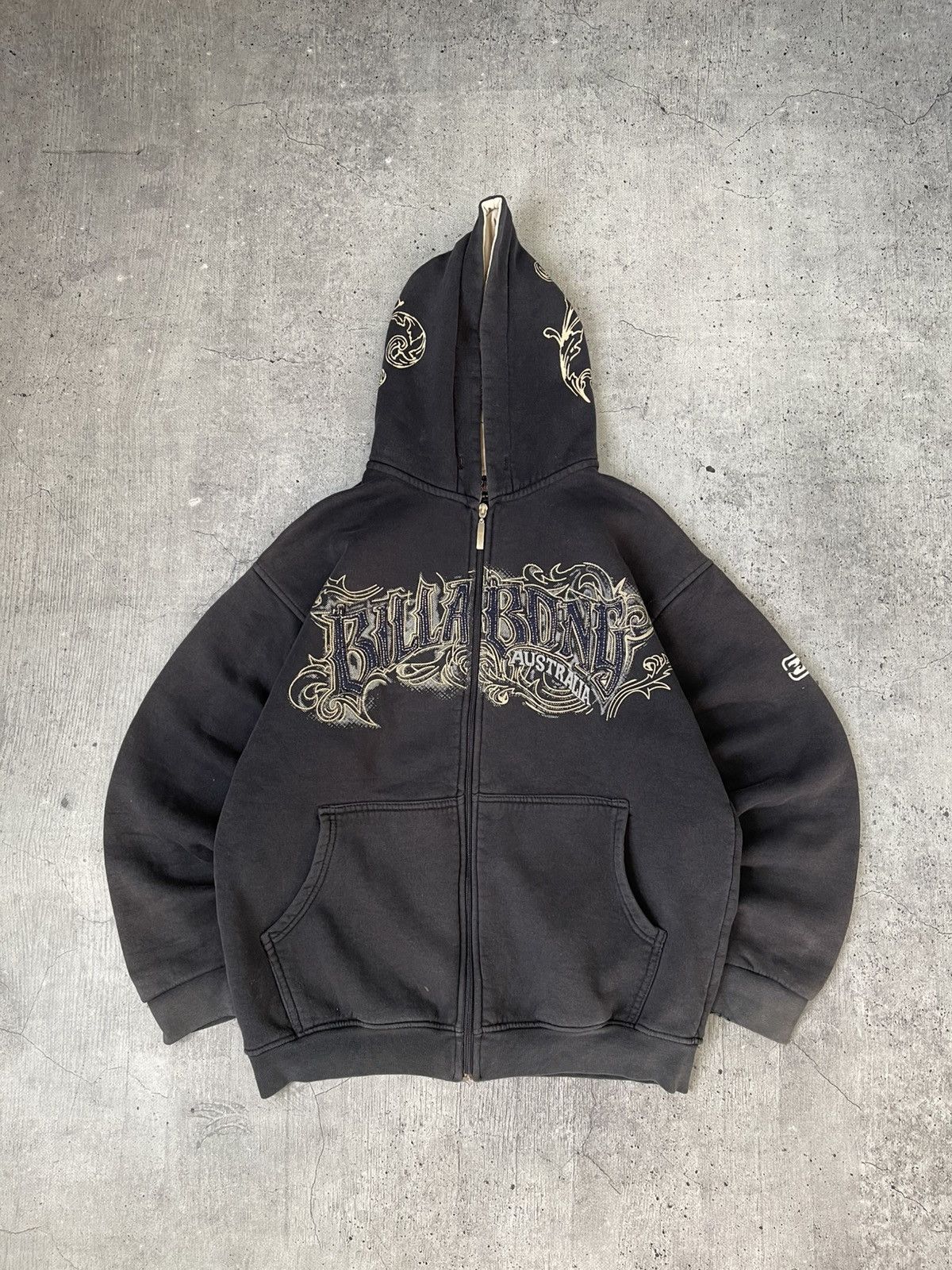 Billabong Y2K Billabong Zip Up Japanese 🇯🇵 Distressed Hoodie Size US L / EU 52-54 / 3 - 1 Thumbnail
