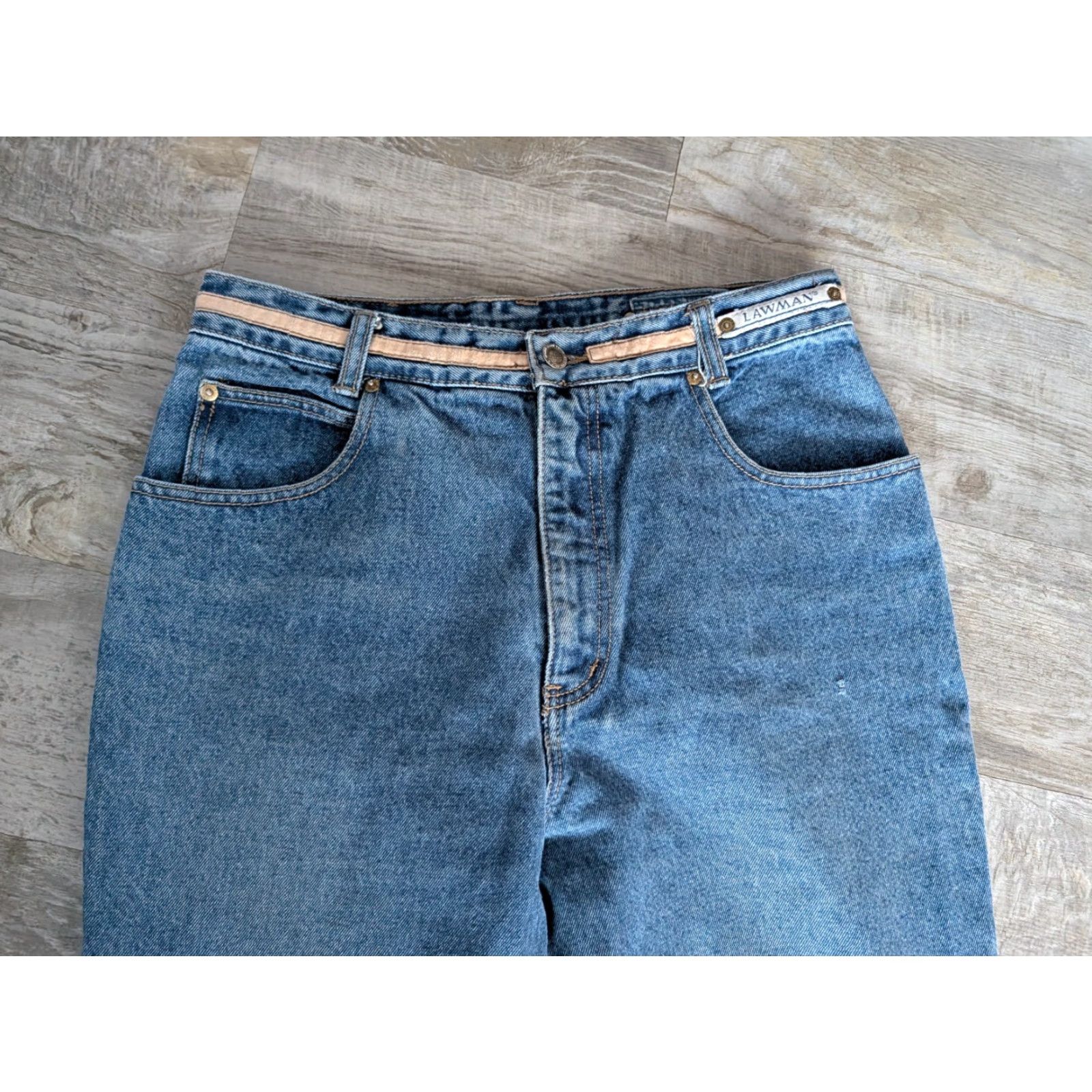 Vintage VINTAGE Lawman High Rise Tapered Leg Jeans Women's Size 13 30x31 Denim Blue 90s Cowboy Size 34" / US 12 / IT 48 - 4 Thumbnail