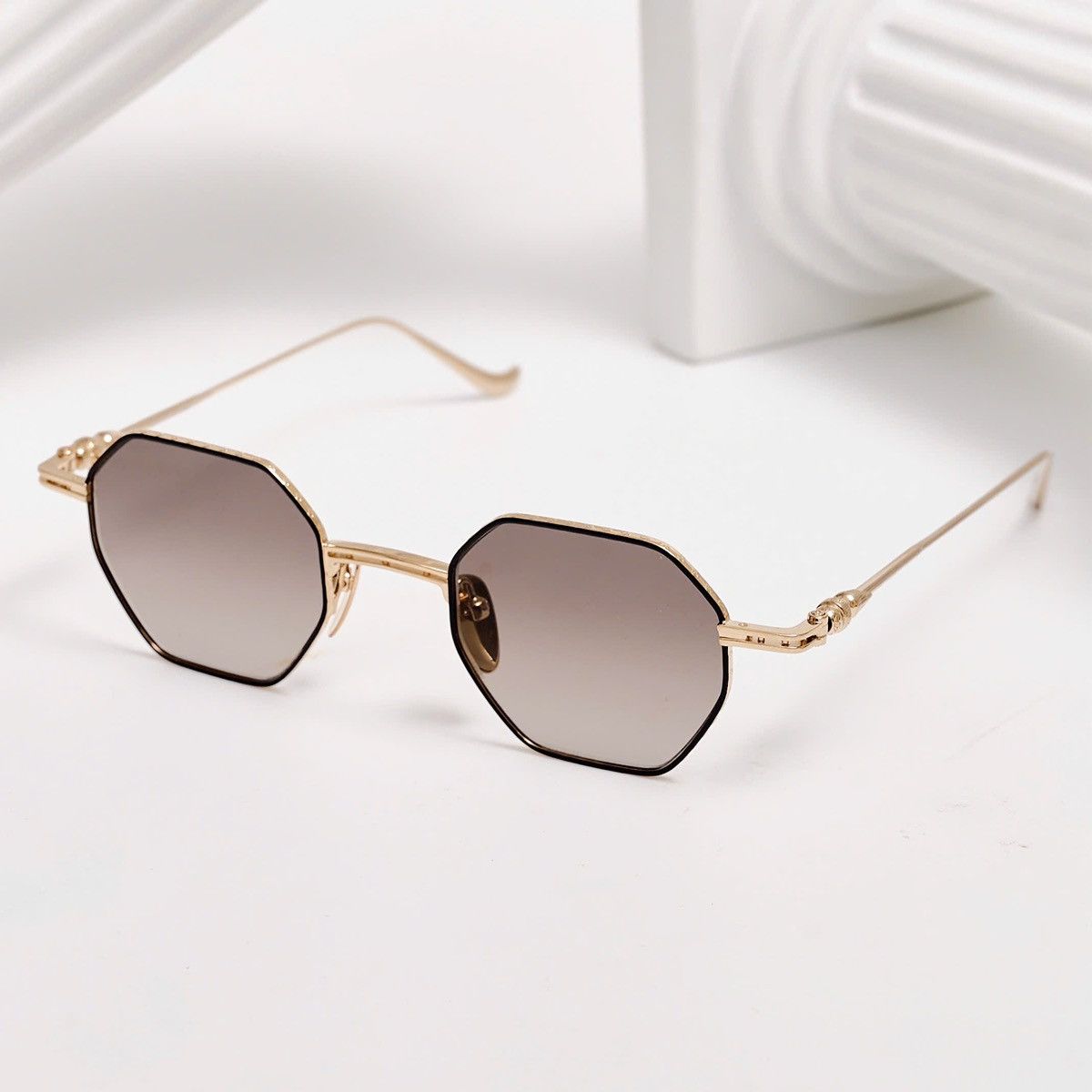 Chrome Hearts CHROME HEARTS EVACULATION MATTE BLACK/GOLD PLATED SUNGLASSES Size ONE SIZE - 2 Thumbnail