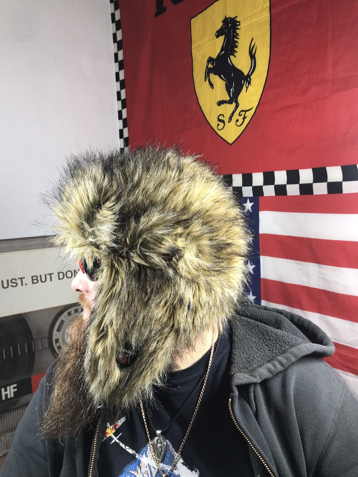 Hysteric Glamour × Japanese Brand Vintage Fuzzy Mohair Ushanka Hat Avant Garde Size ONE SIZE - 3 Thumbnail