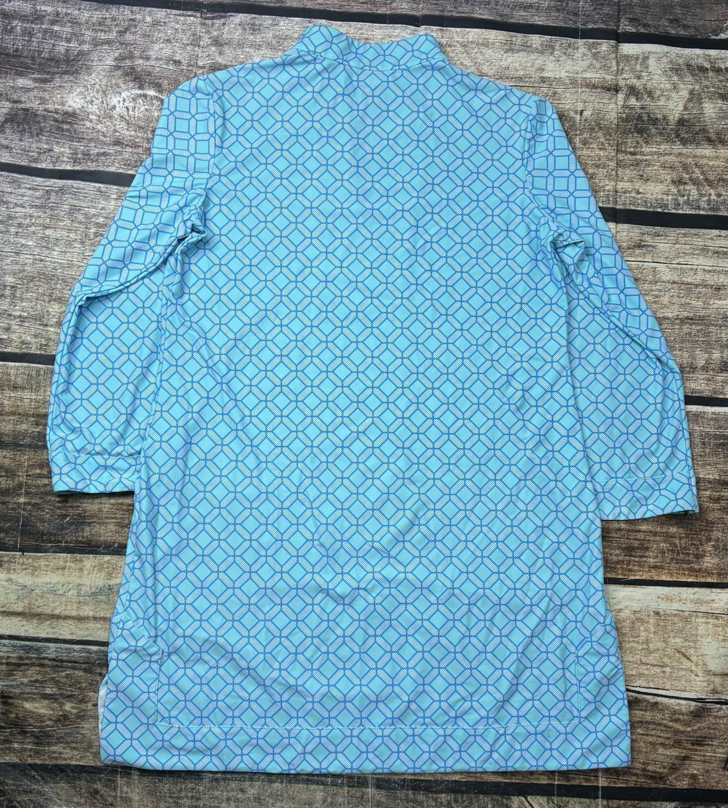Other Jude Connally Dress Womens Large Shift V-Neck Geometric USA Size L / US 10 / IT 46 - 3 Thumbnail