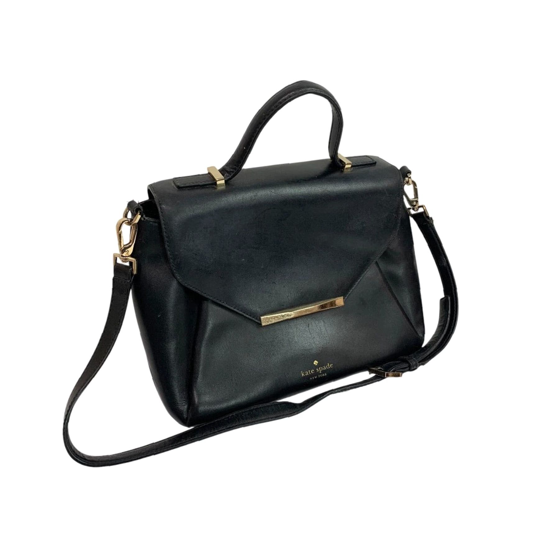 Vintage Kate Spade Palermo Camden Way Satchel Shoulder Bag Black Leather Women Satchel/Top Handle Bag Size ONE SIZE - 2 Thumbnail