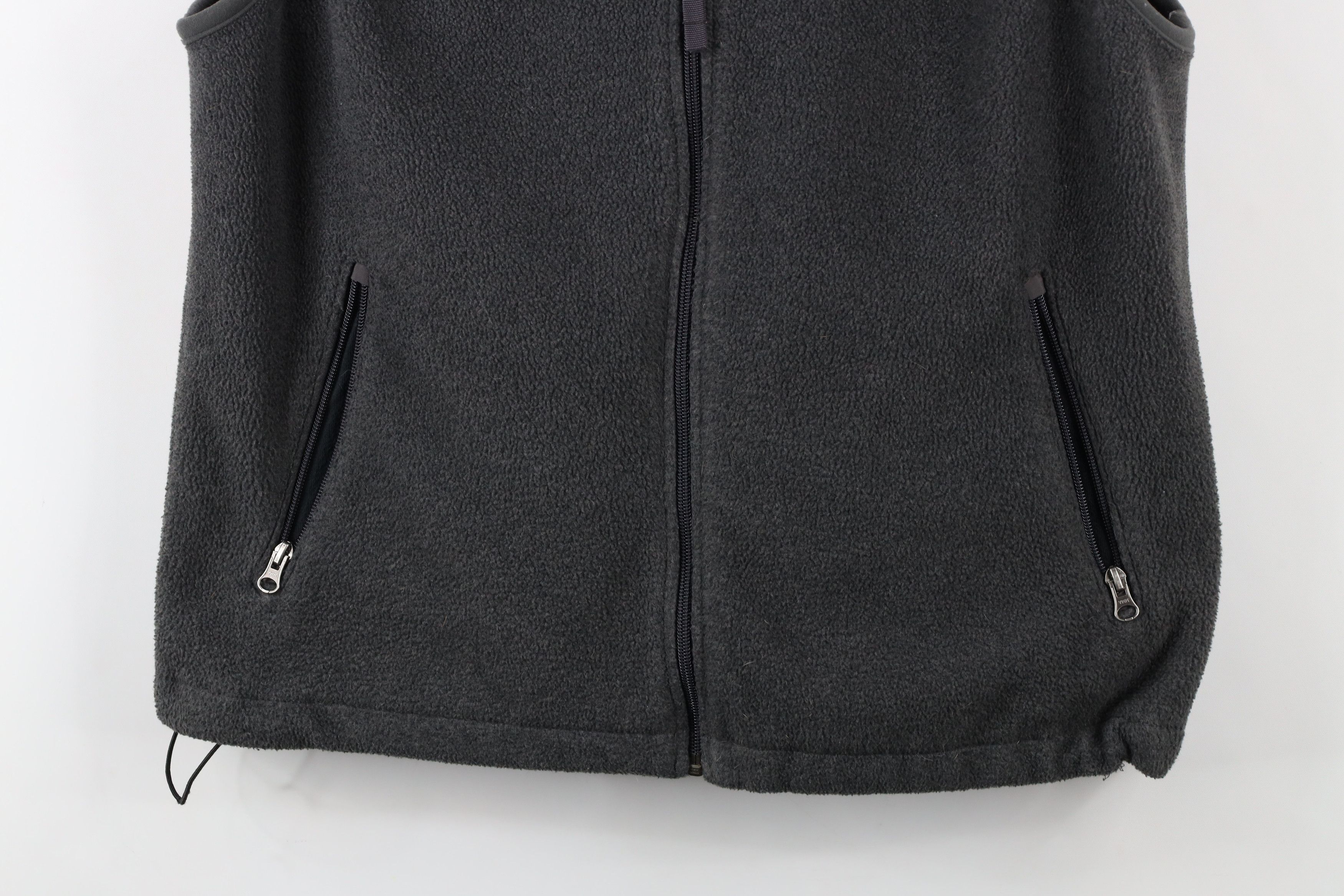 Lands' End × Vintage Vintage 90s Lands End Blank Fleece Vest Jacket Gray USA Size L / US 10 / IT 46 - 3 Thumbnail