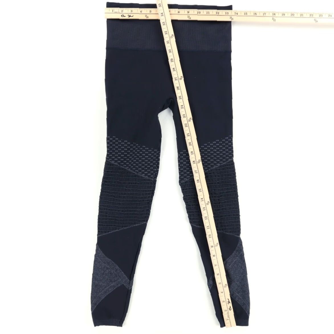 Spanx Spanx Leggings Navy Blue Women's M Seamless HR Ankle Nylon Woven Slim Pant Flat Pull On Inseam 25in. Activewear Training Size 32" / US 10 / IT 46 - 3 Thumbnail