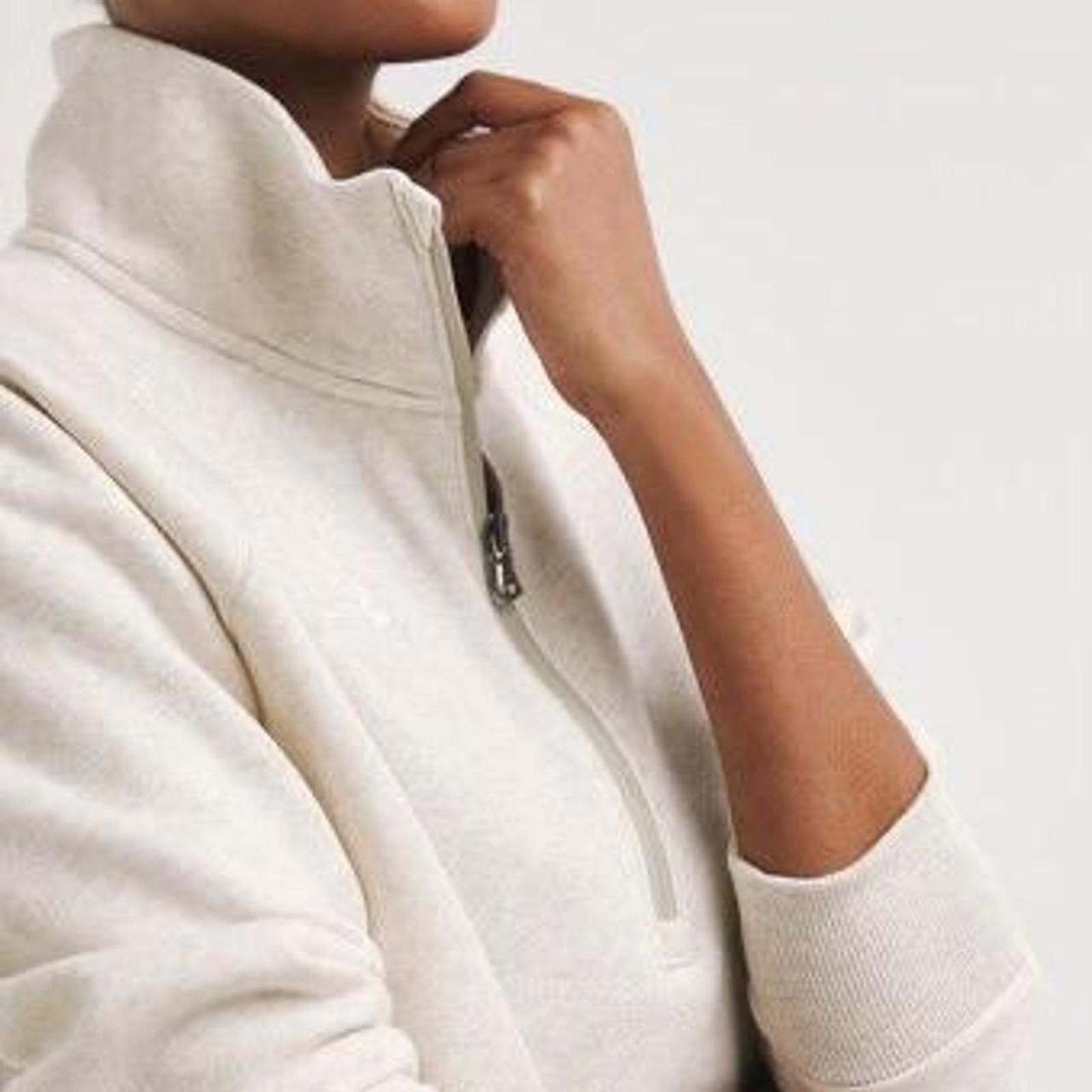 TNA ARITZIA Cream quarter zip sweatshirt from TNA Size L / US 10 / IT 46 - 1 Thumbnail