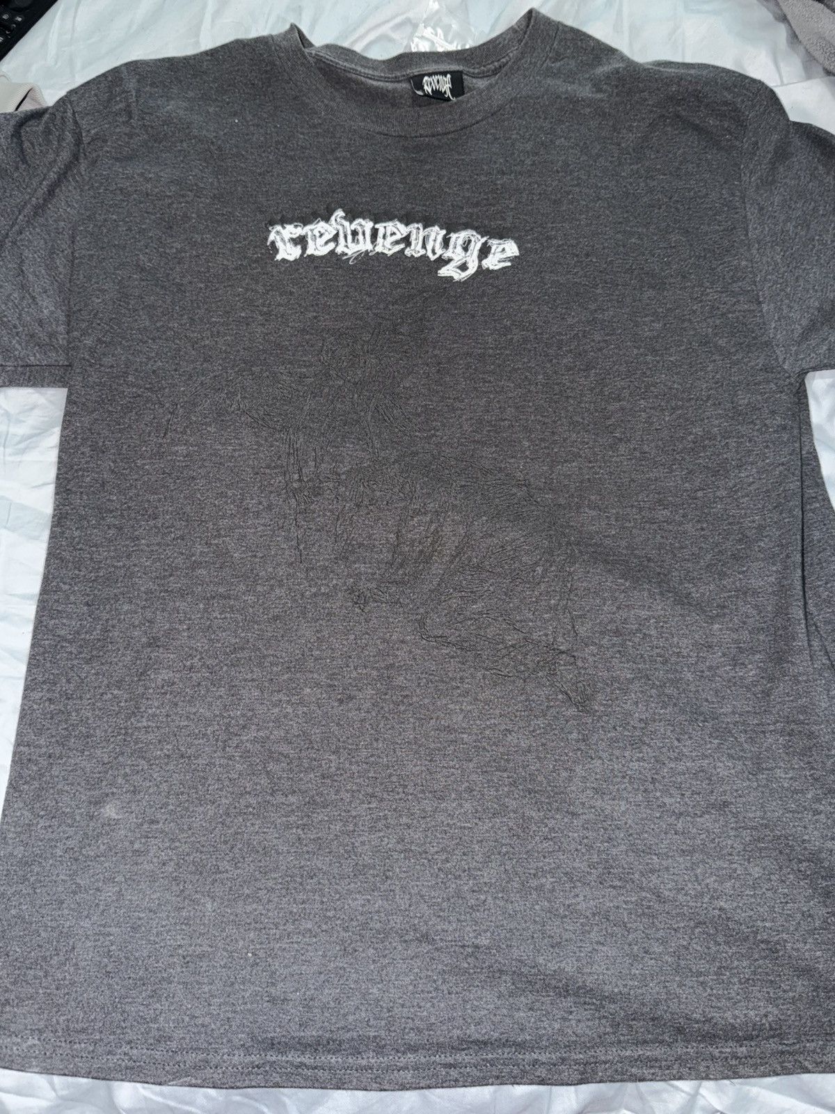 Revenge Angel Sketch Tee Gray OTO Size US L / EU 52-54 / 3 - 6 Thumbnail