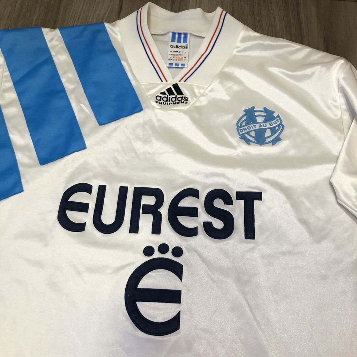 Adidas Marseille 93/94 home shirt (blokecore) Size US M / EU 48-50 / 2 - 3 Thumbnail