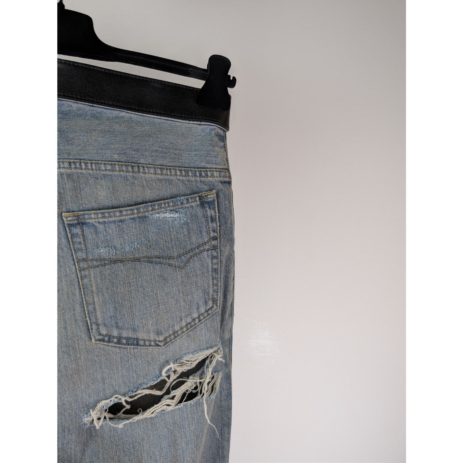Balenciaga o1rshd1 Organic Selvedge Denim Integrated Belt Pants Size US 30 / EU 46 - 15 Thumbnail