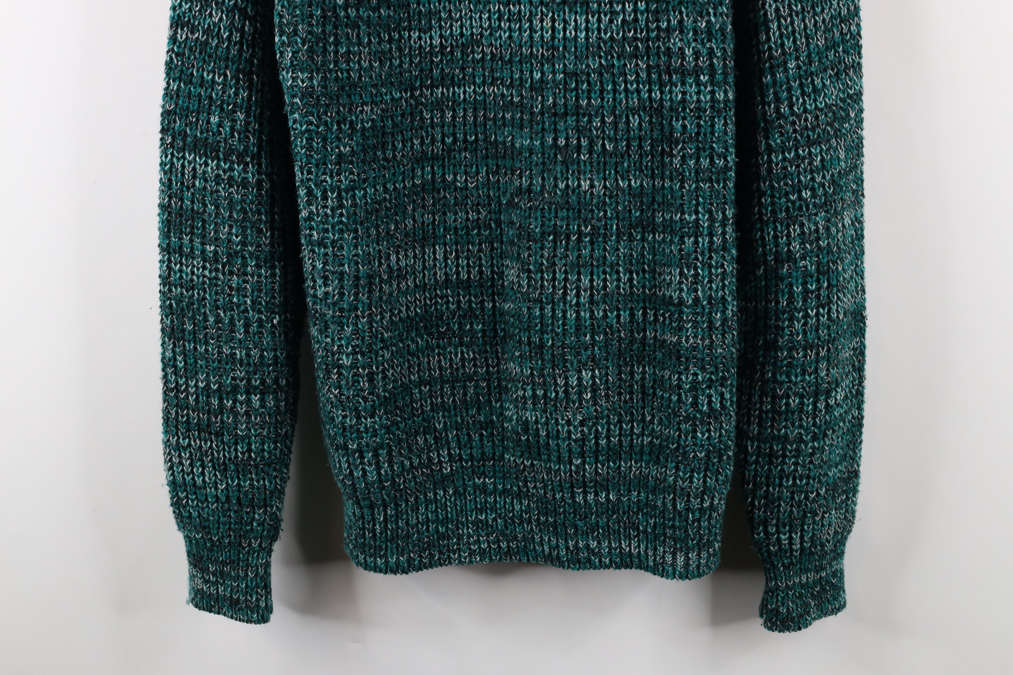 Vintage Vintage 90s Streetwear Ribbed Knit Sweater Heather Green Size US XL / EU 56 / 4 - 3 Thumbnail