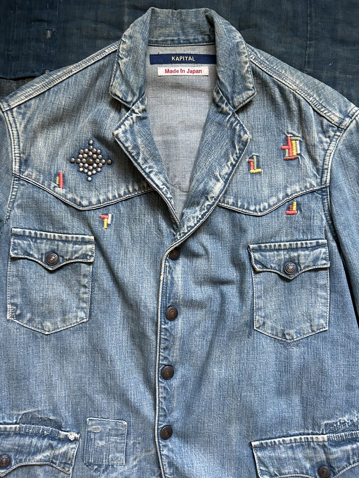 Kapital × Kapital Kountry Kapital damaged Studs coverall denim jacket Size US L / EU 52-54 / 3 - 3 Thumbnail