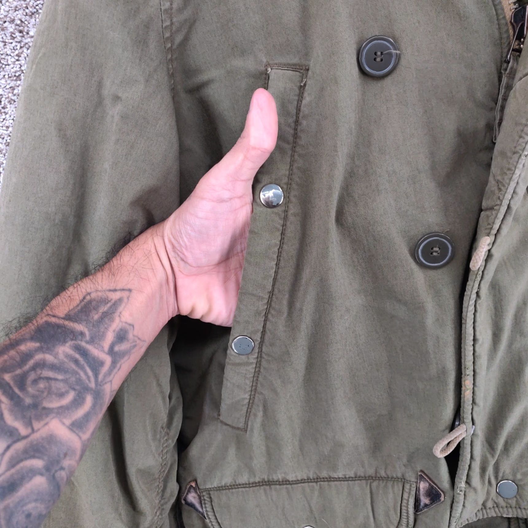 Abercrombie & Fitch VINTAGE Abercrombie & Fitch Parka Jacket Mens L Army Green 90s Fur Hood Mid-Length Jacket Size US L / EU 52-54 / 3 - 6 Thumbnail