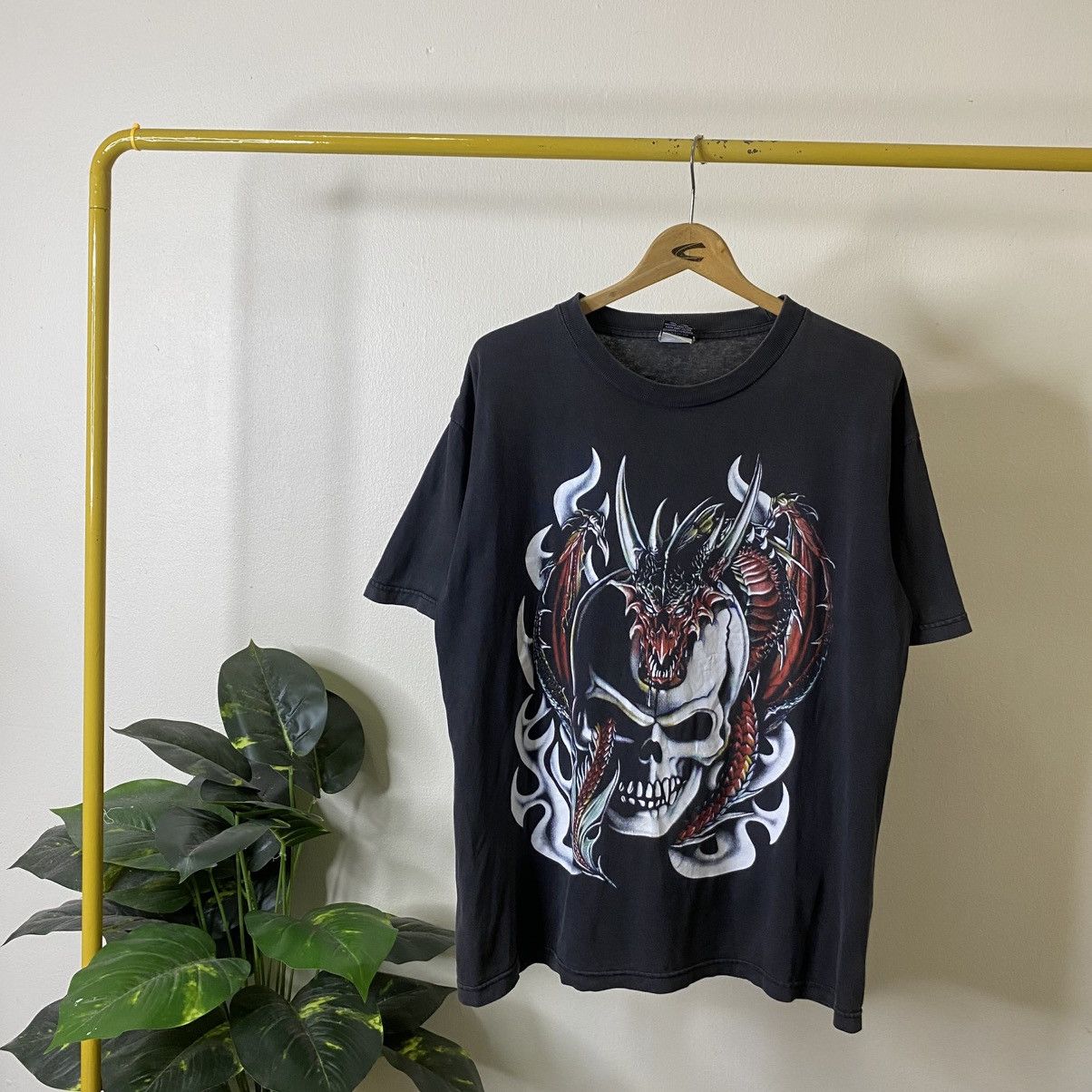 Vintage 1990s Skulls Dragon Affliction Ed Hardy Style T Shirt Size US L / EU 52-54 / 3 - 1 Thumbnail